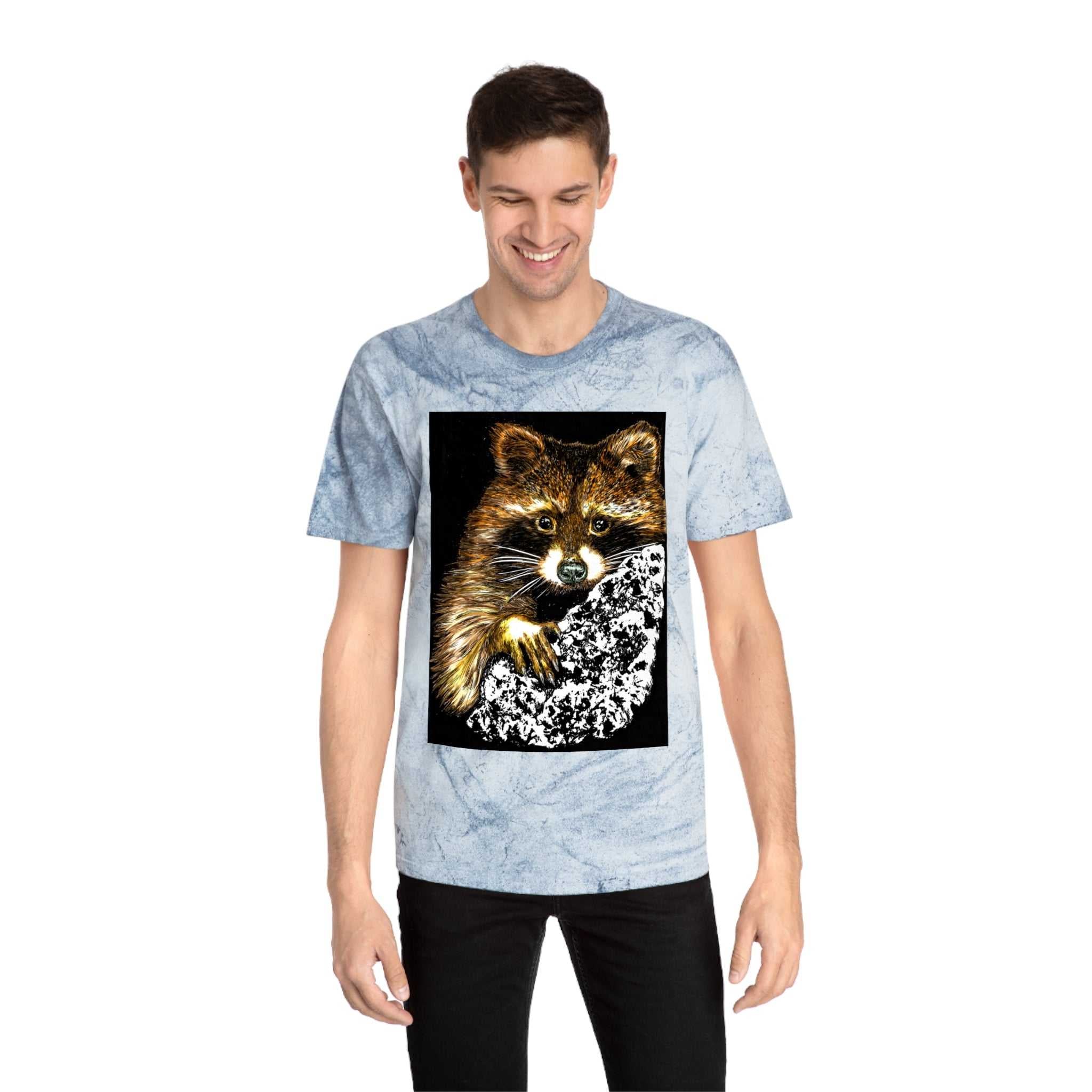 Raccoon Tree Unisex T Shirt Hand Drawn Art