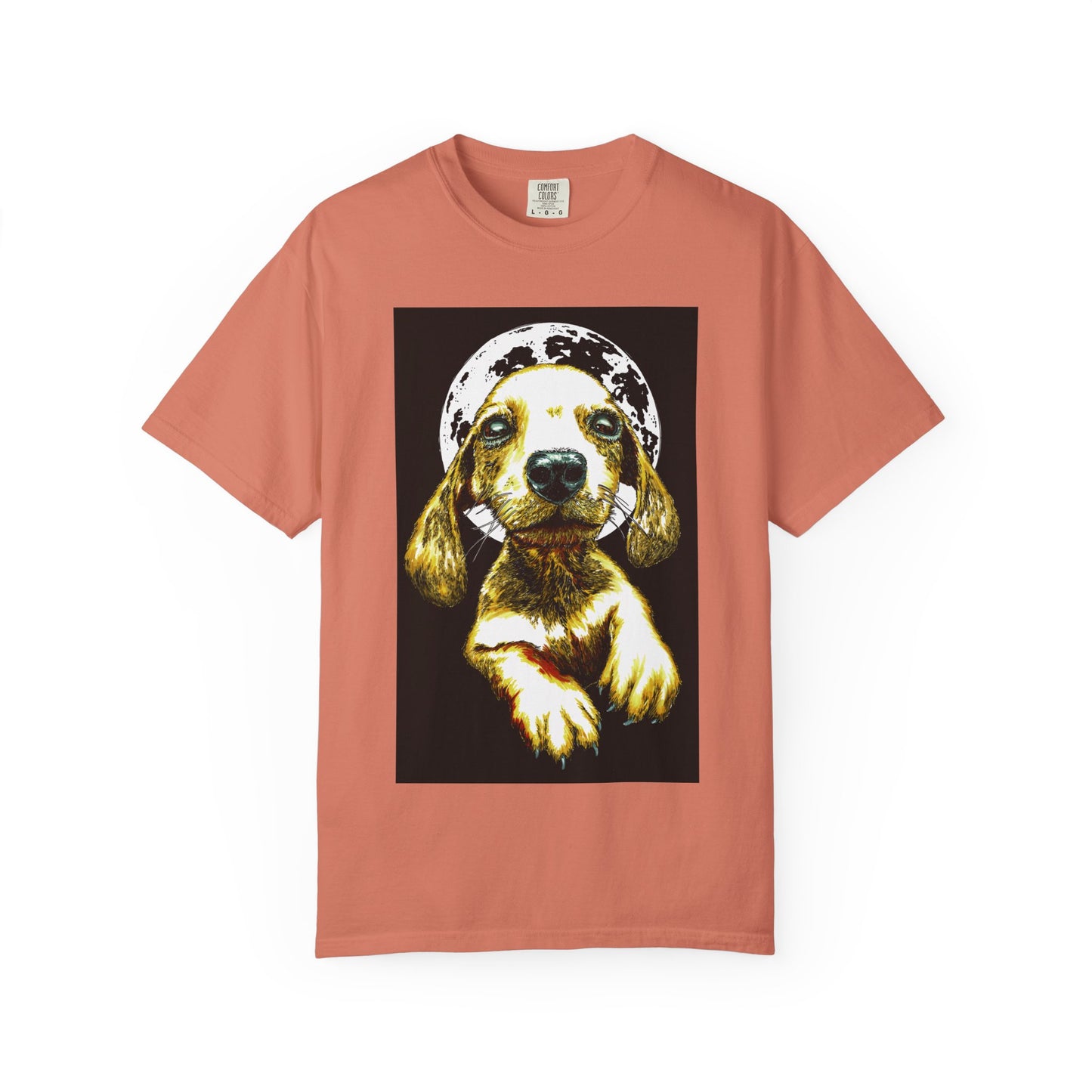 Unisex Garment-Dyed T-Shirt – Original Hand-Painted Puppy Art