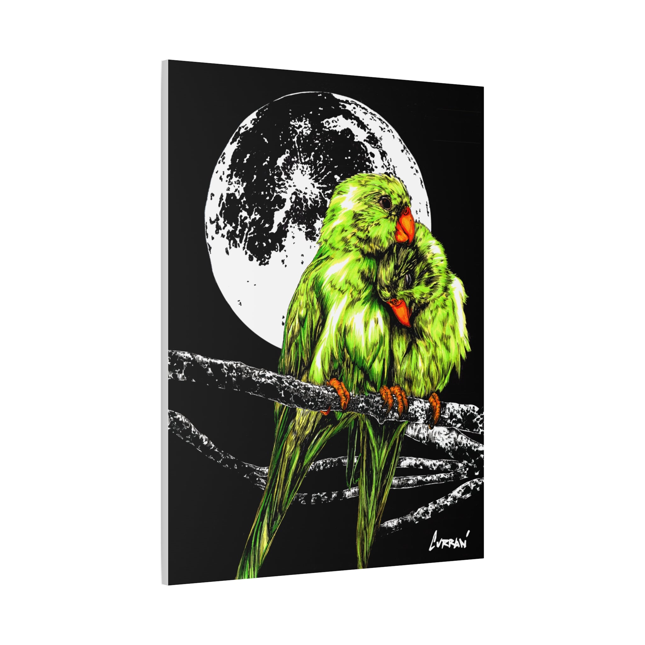 Lush Lovebirds Canvas Art Prints, Stretched Matte Wall Decor