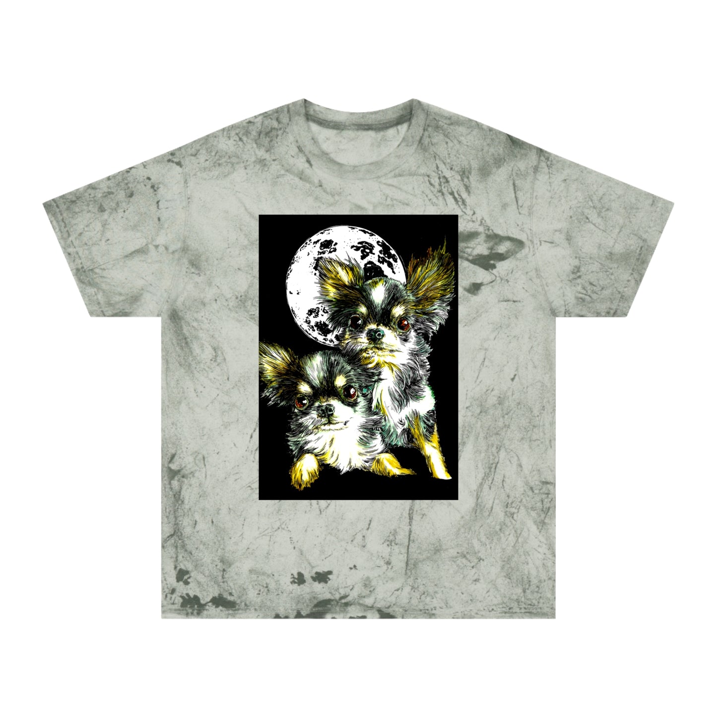 Chihuahua Unisex Color Blast T-Shirt - Moonlit Night Design