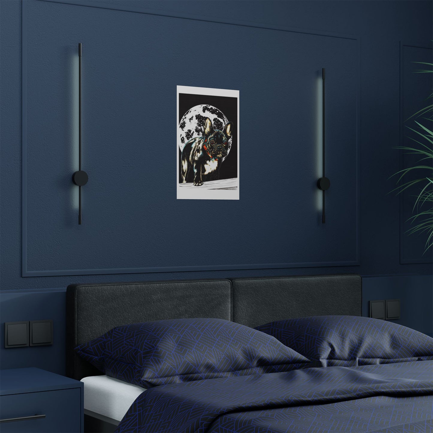 French Bulldog Art Satin Poster Wall Décor for Pet Lovers