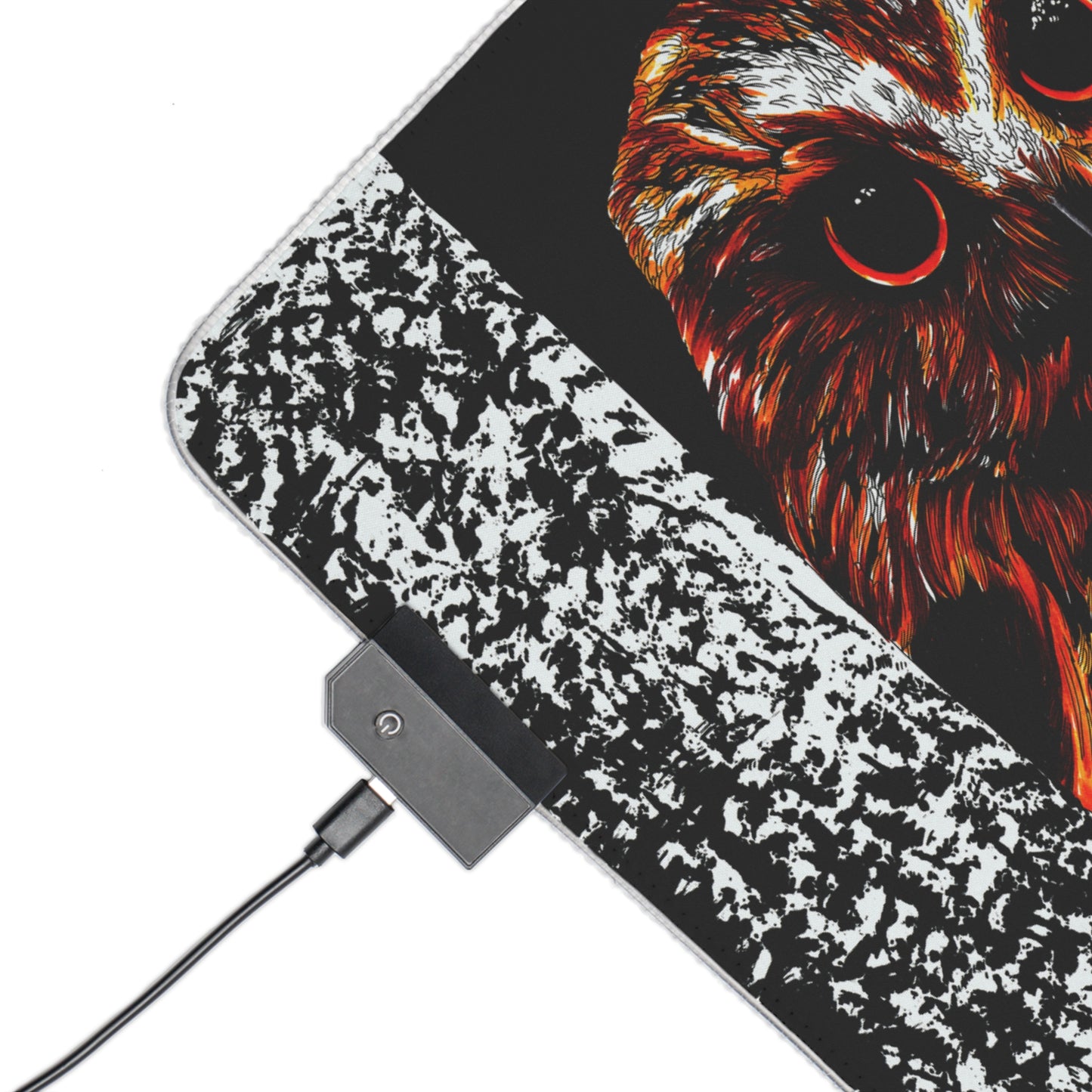 LED Owl Gaming Mouse Pad - Illuminated Design with Owl