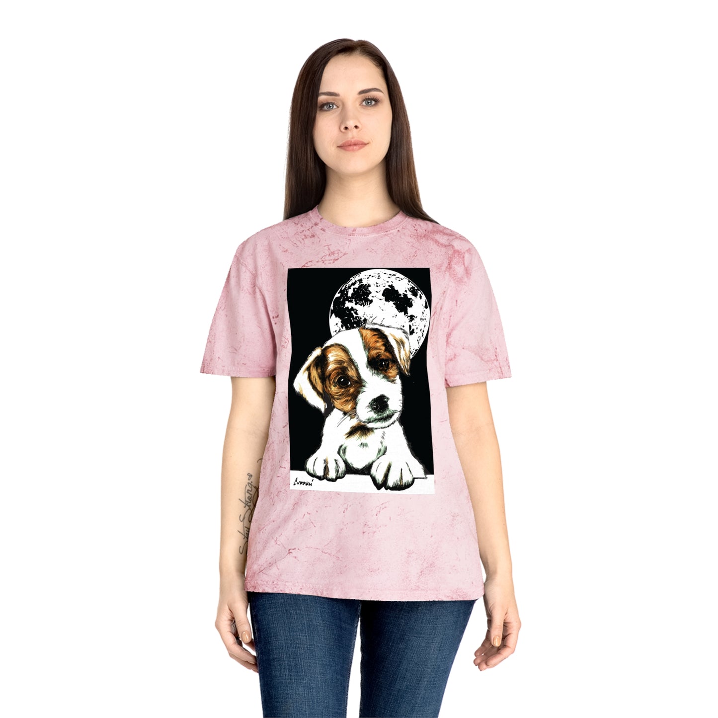 Color Blast Beagle Moon Unisex T Shirt for Pet Lovers