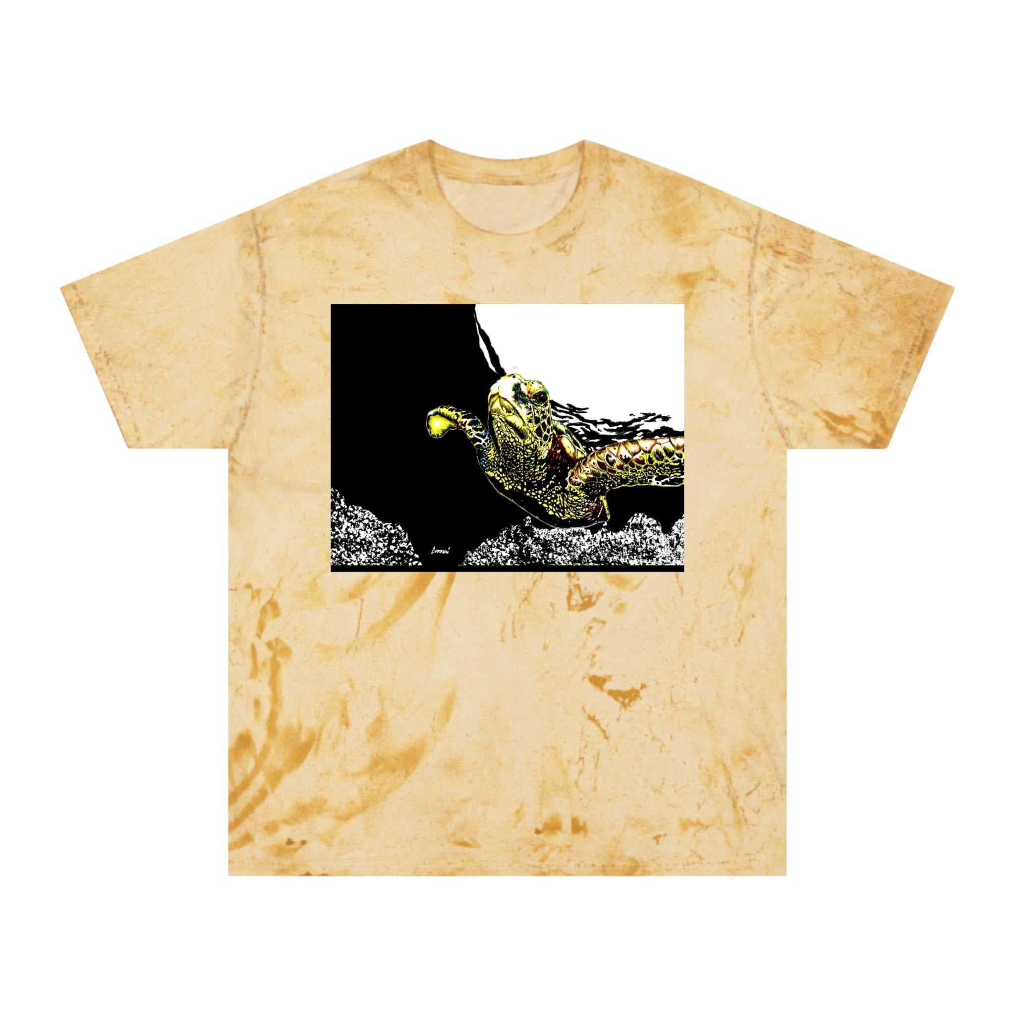 Ocean Vibes Unisex T Shirt with Hand Drawn Sea Turtle Art