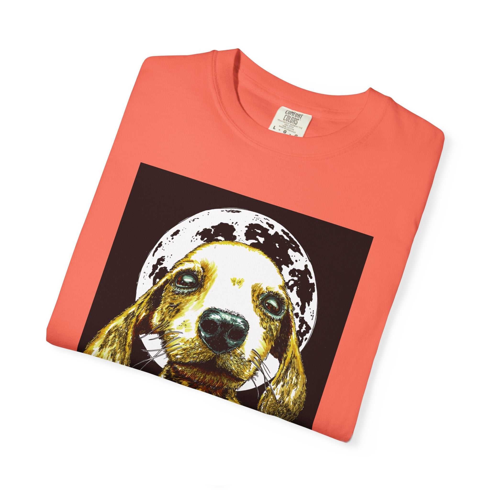 Shop our exclusive Unisex Garment-Dyed T-Shirt, Original Hand-Painted Puppy Art. Elevate your wardrobe with this unique piece!