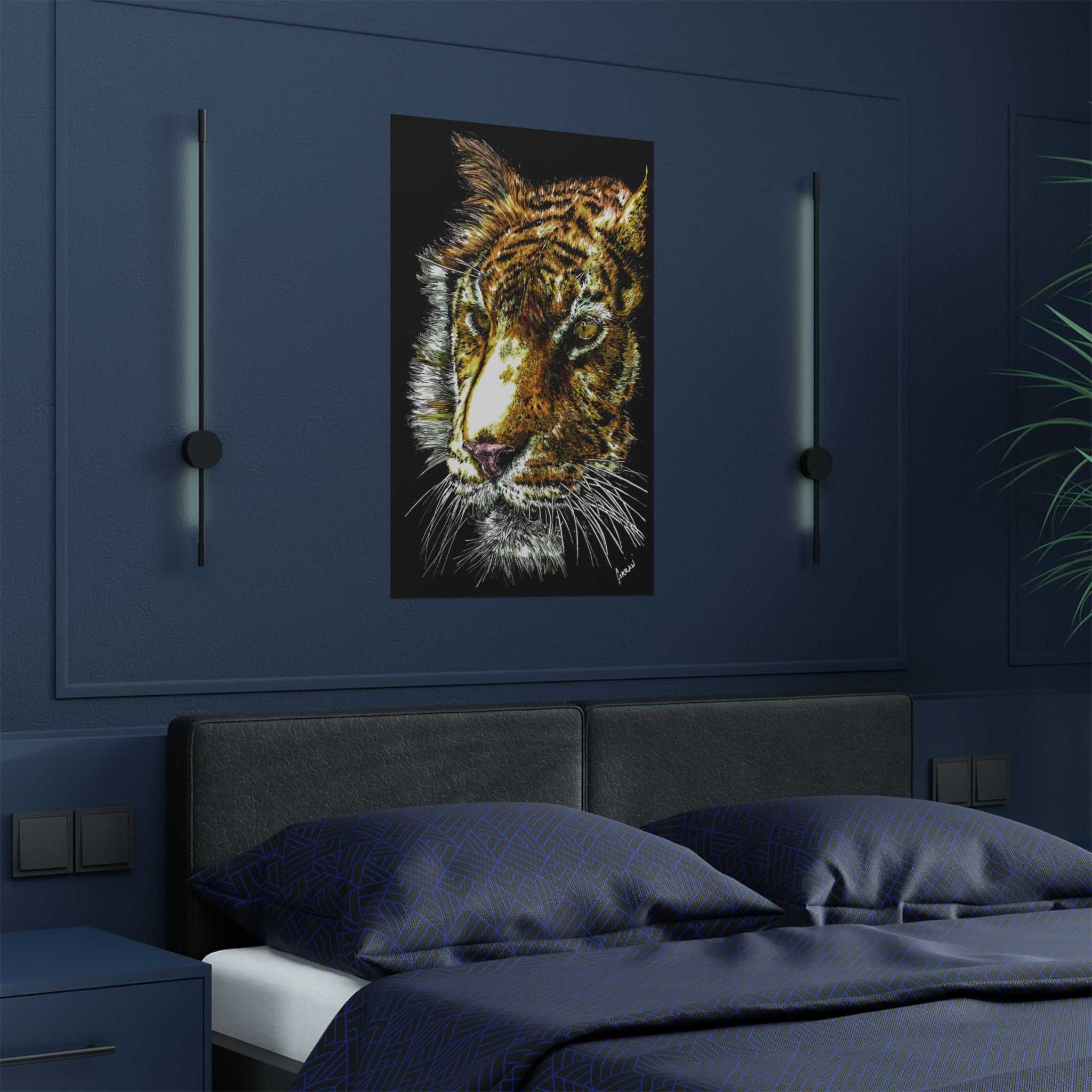 Tiger Satin Poster (300gsm) - Vibrant Wildlife Wall Art