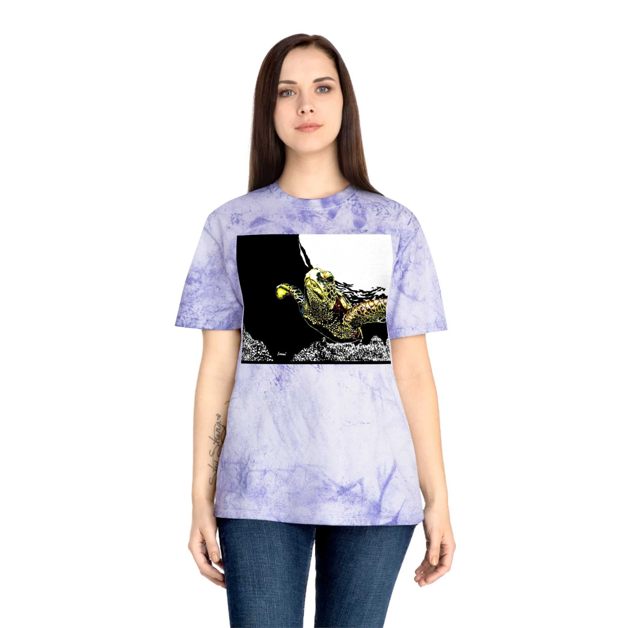 Ocean Vibes Unisex T Shirt with Hand Drawn Sea Turtle Art
