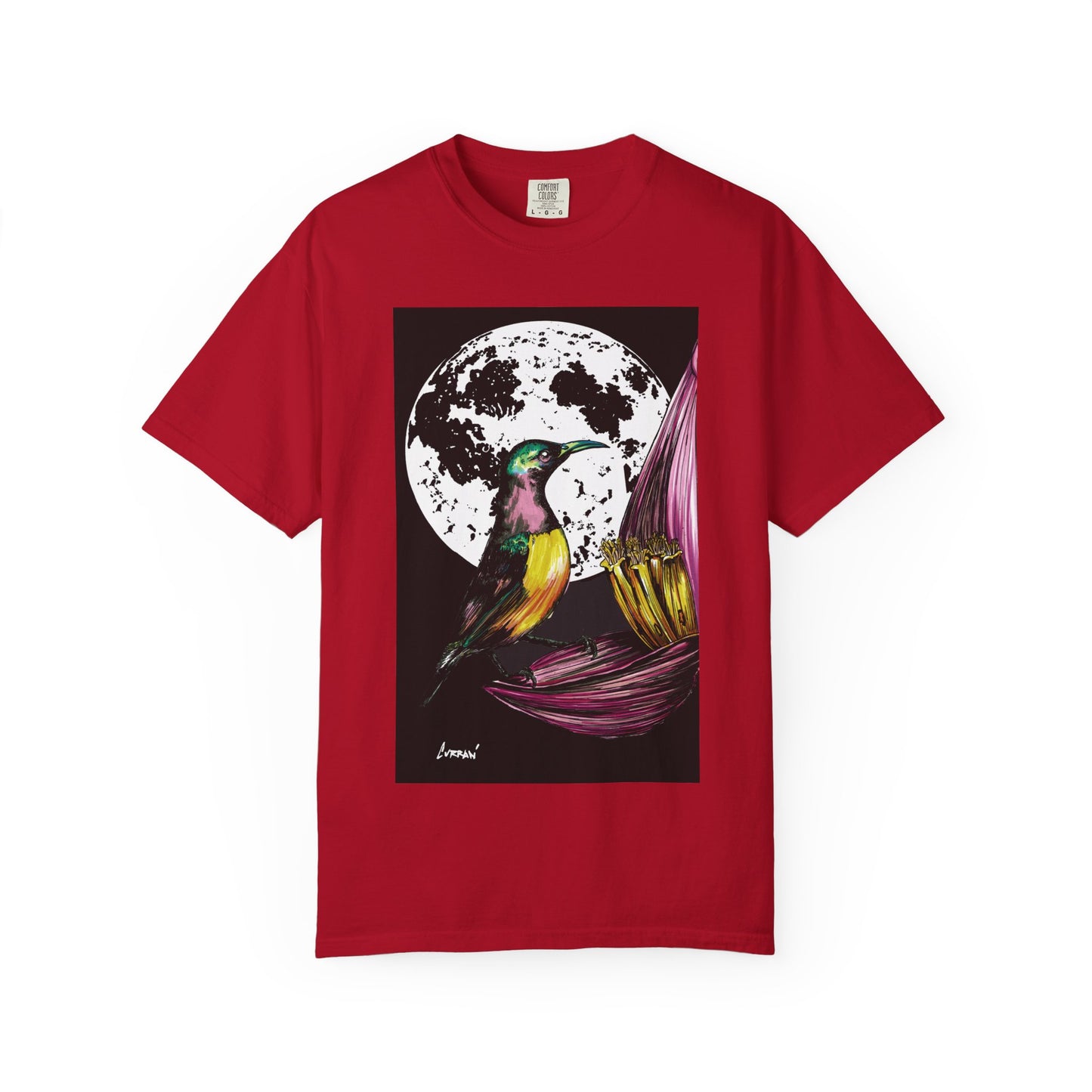 Moonlit Hummingbird Unisex T-Shirt - Vibrant Nature Design