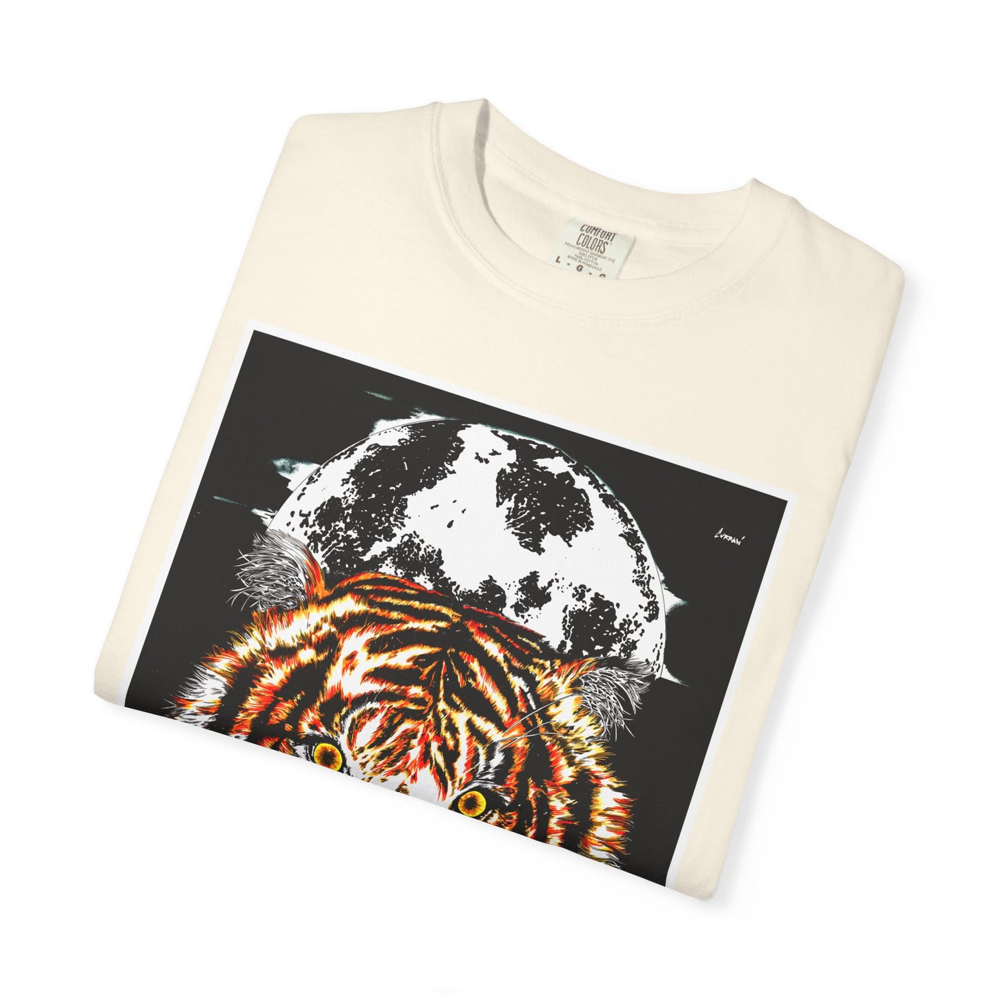 Tiger Garment-Dyed Graphic T-Shirt - Unisex Wild Animal Tee