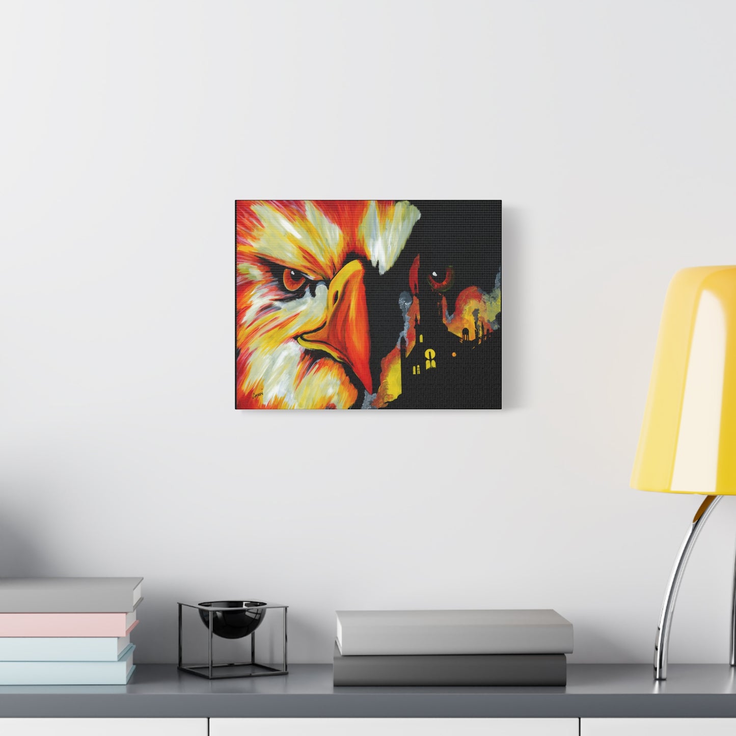 Phoenix Canvas Print, Print of my Original hand painted art printed on stretched canvas of a Phoenix