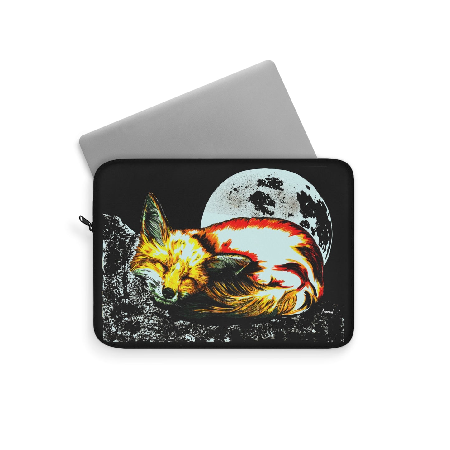 Moonlit Red Fox Laptop Sleeve – Stylish Protection for Nature Lovers