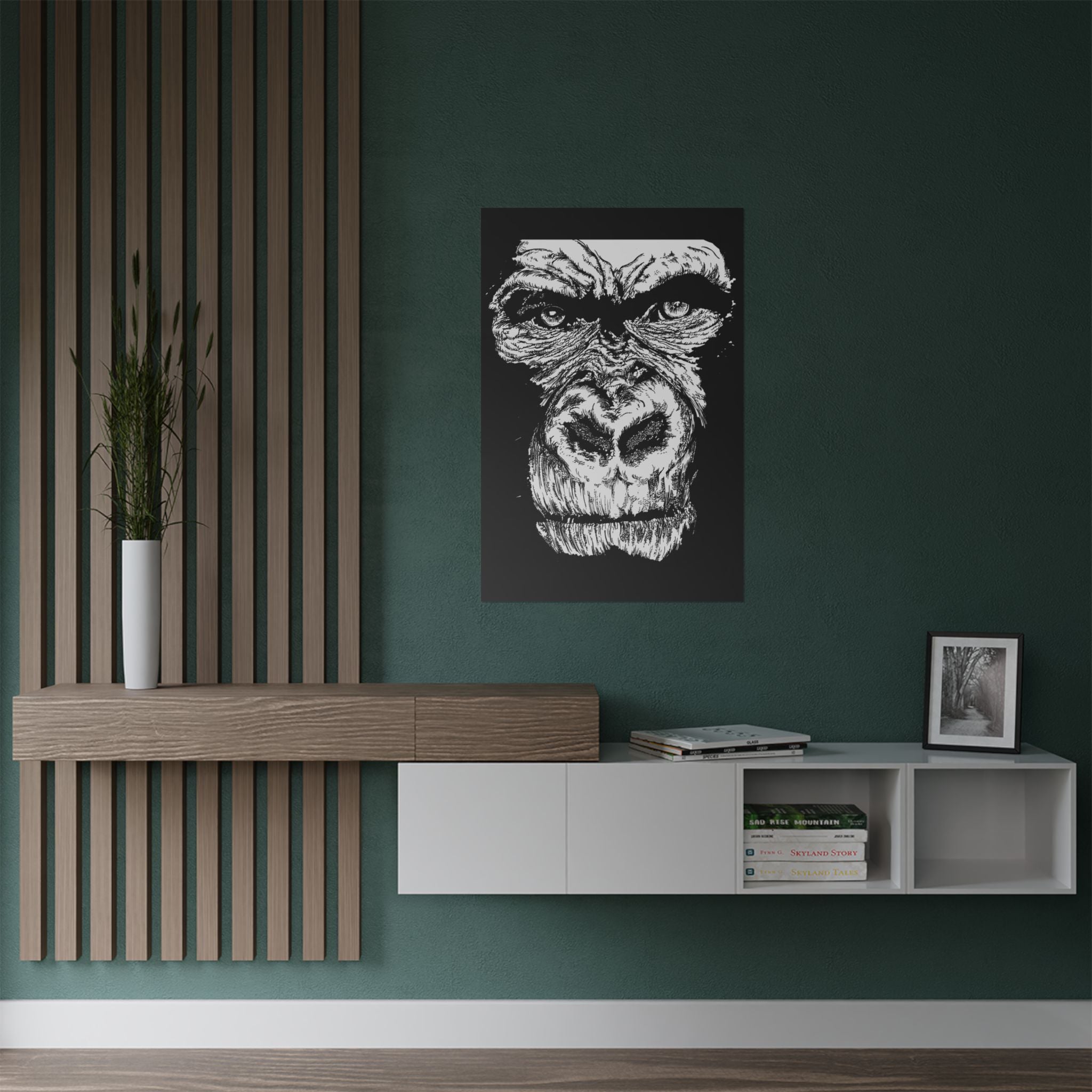 Gorilla Art Satin Poster | Eye-Catching Wildlife Decor