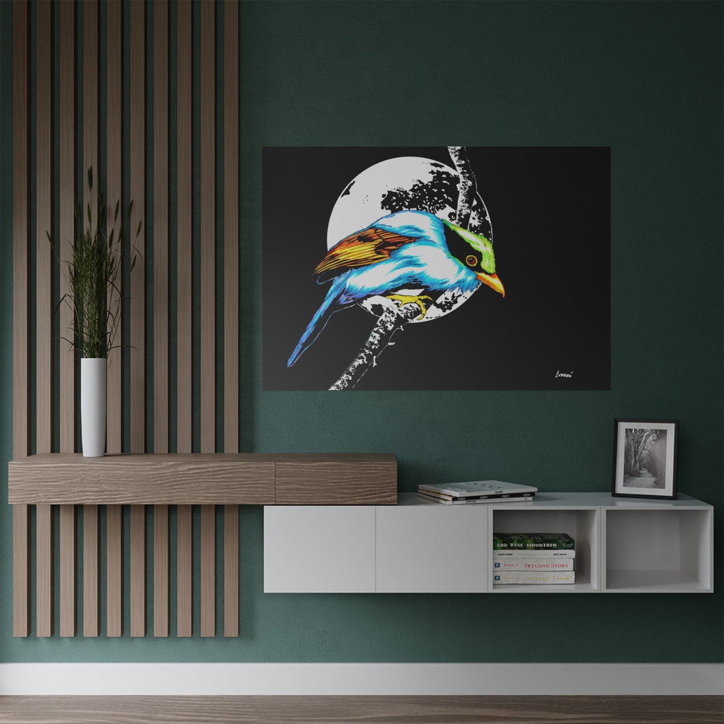 Vibrant Bird Satin Poster - 300gsm Wall Art Print for Nature Lovers