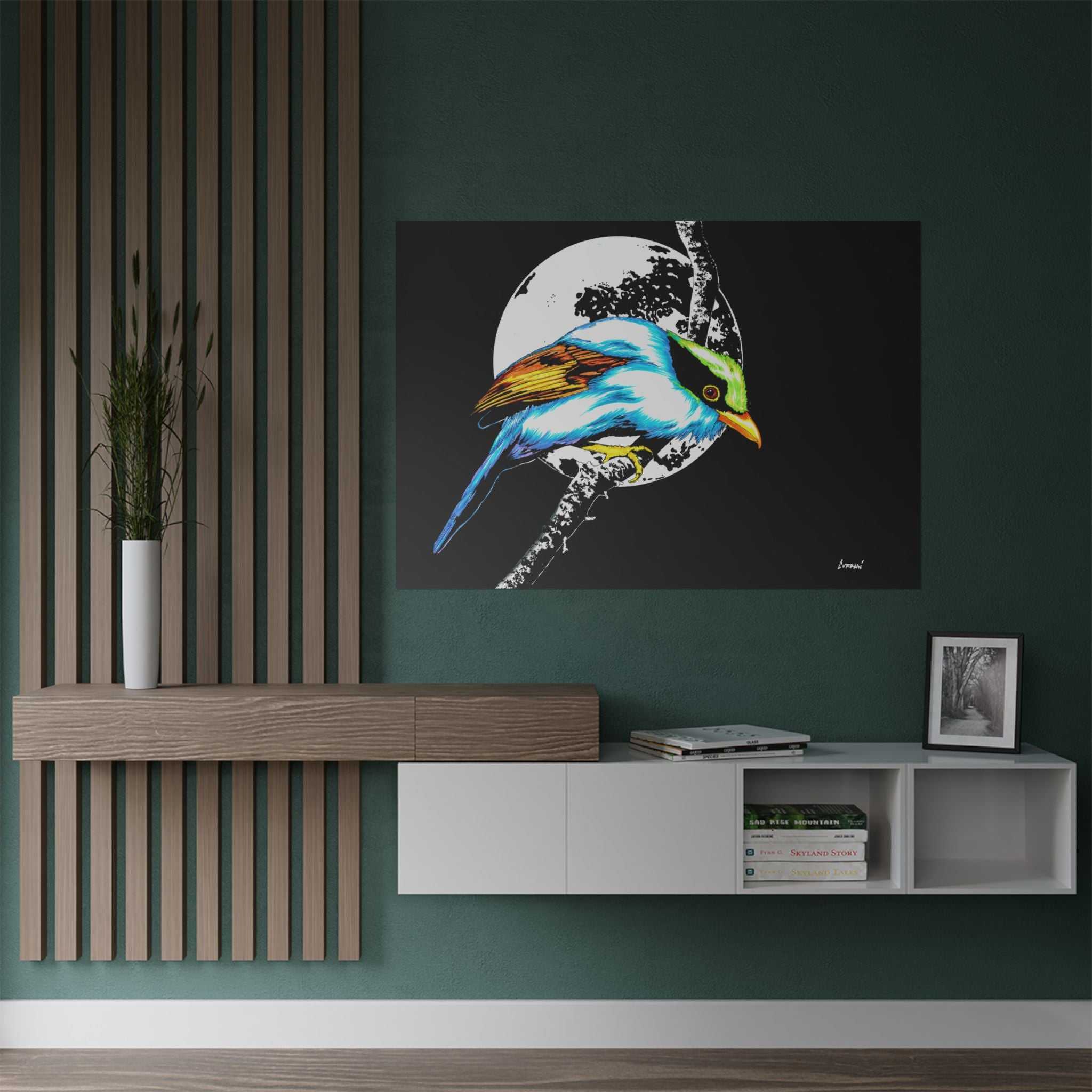Bring nature's beauty into your space with our Vibrant Bird Satin Poster - Wall Art Print for Nature Lovers. Elevate your walls now!