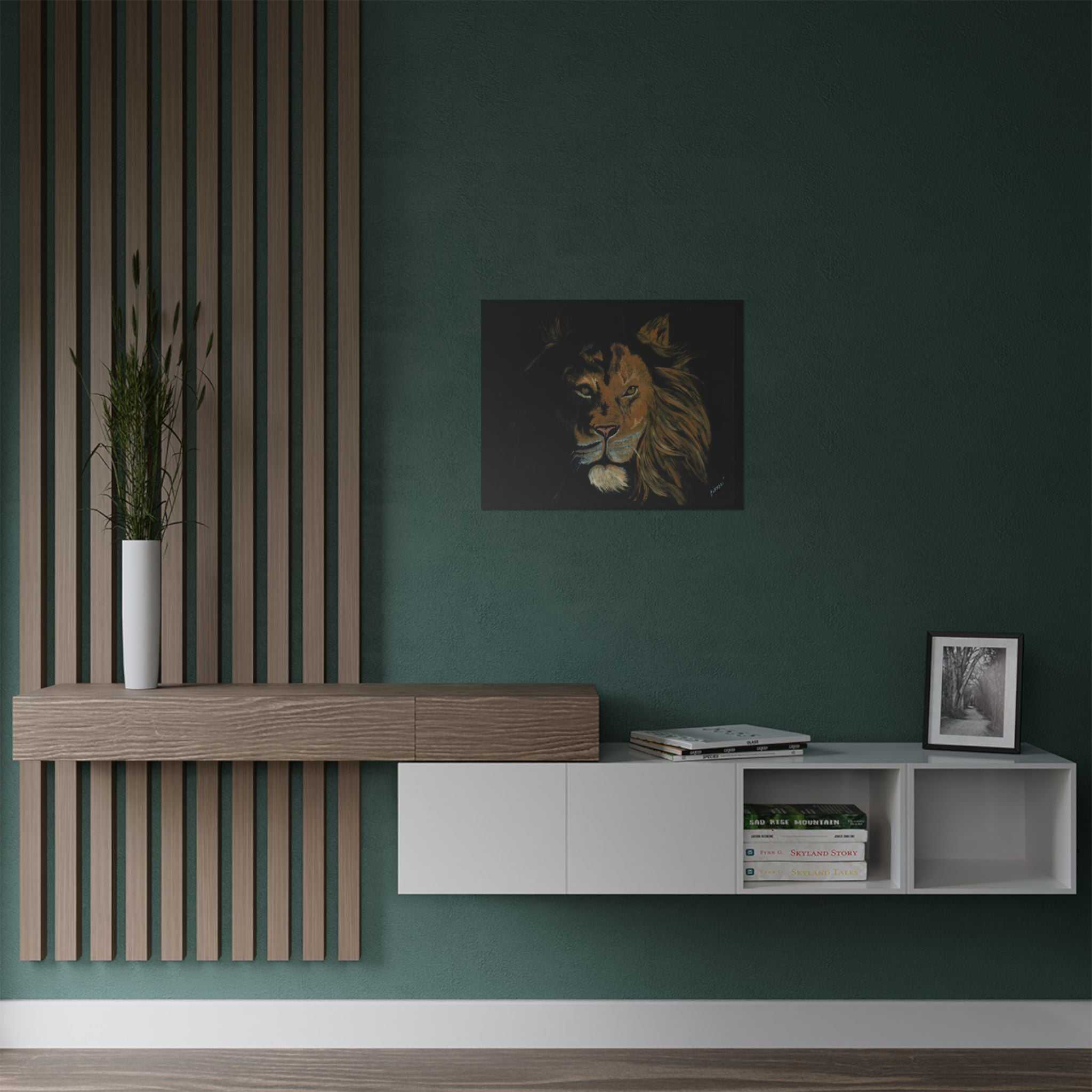 Majestic Lion Satin Poster - 300gsm Art Print for Home Decor
