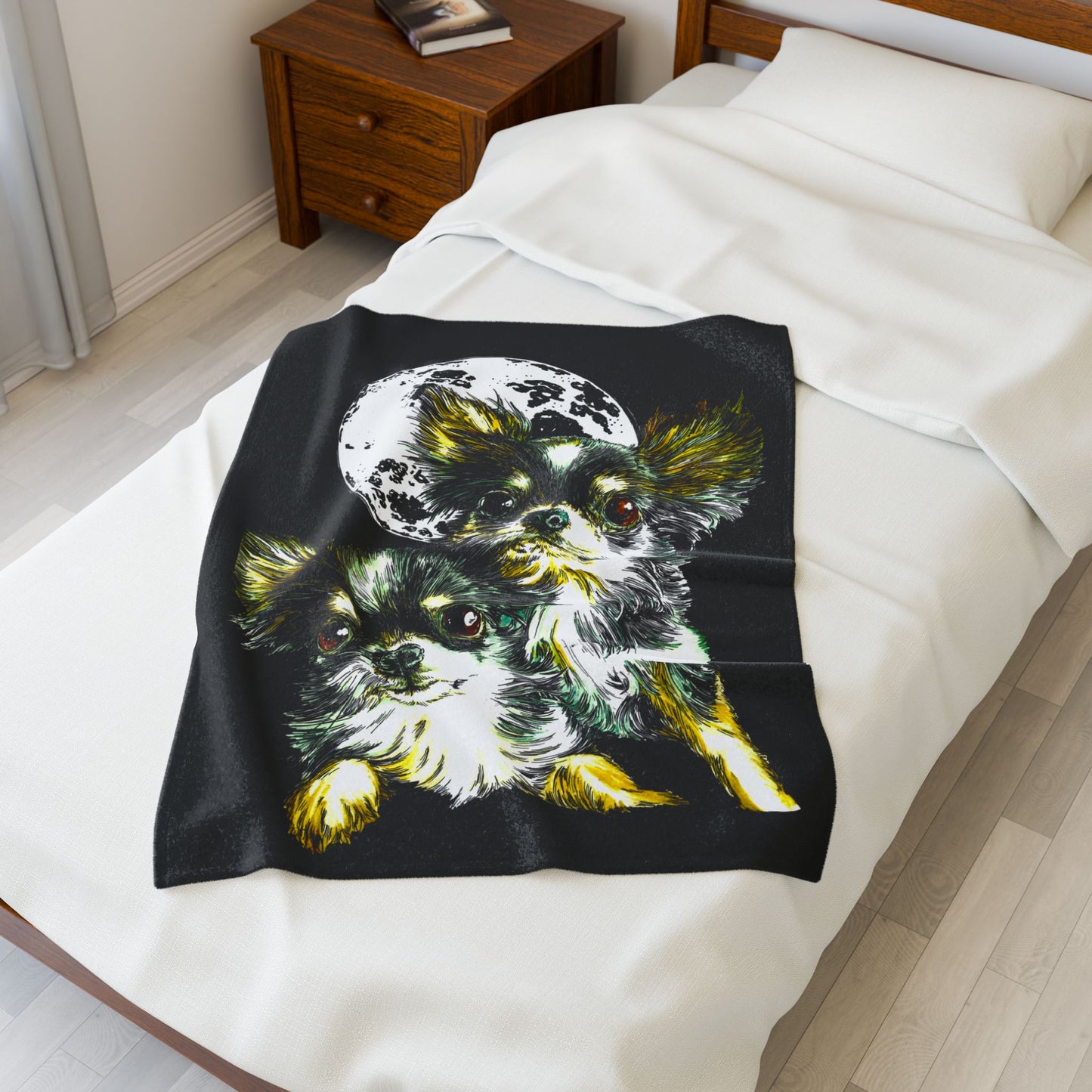 Cute Chihuahua Motif Cozy Blanket for Dog Lovers
