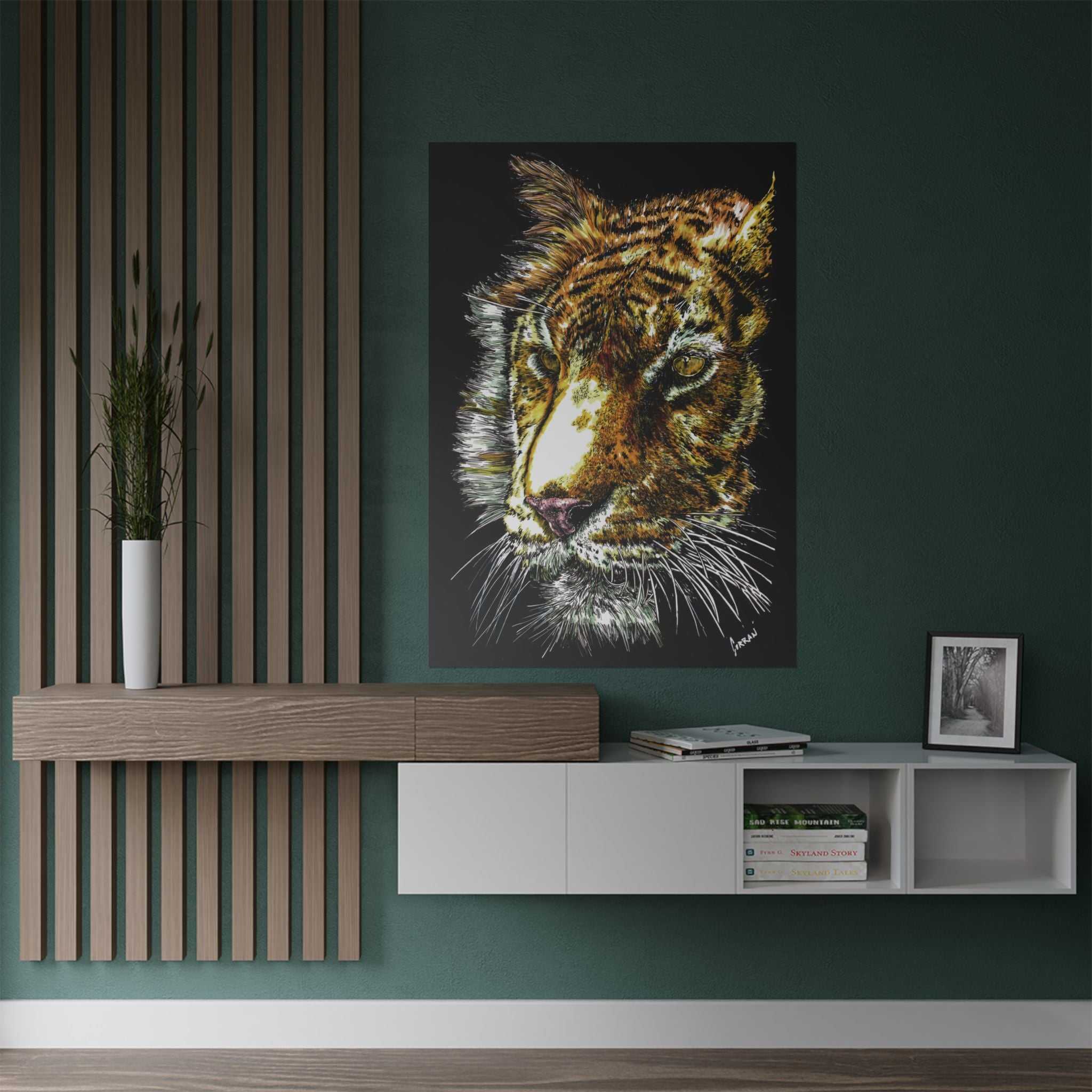Tiger Satin Poster (300gsm) - Vibrant Wildlife Wall Art
