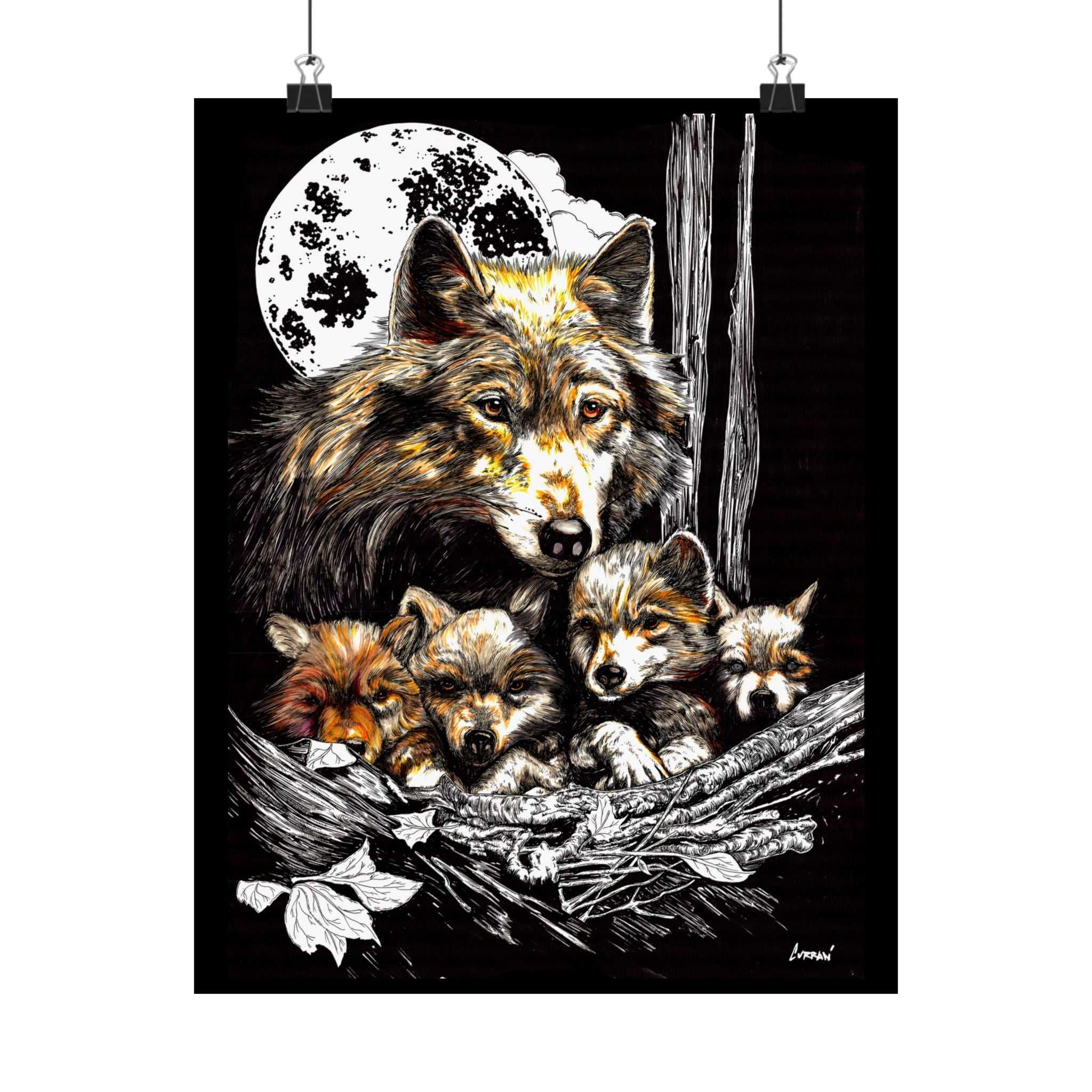 Wolf Family Satin Poster - Stunning Wildlife Artwork