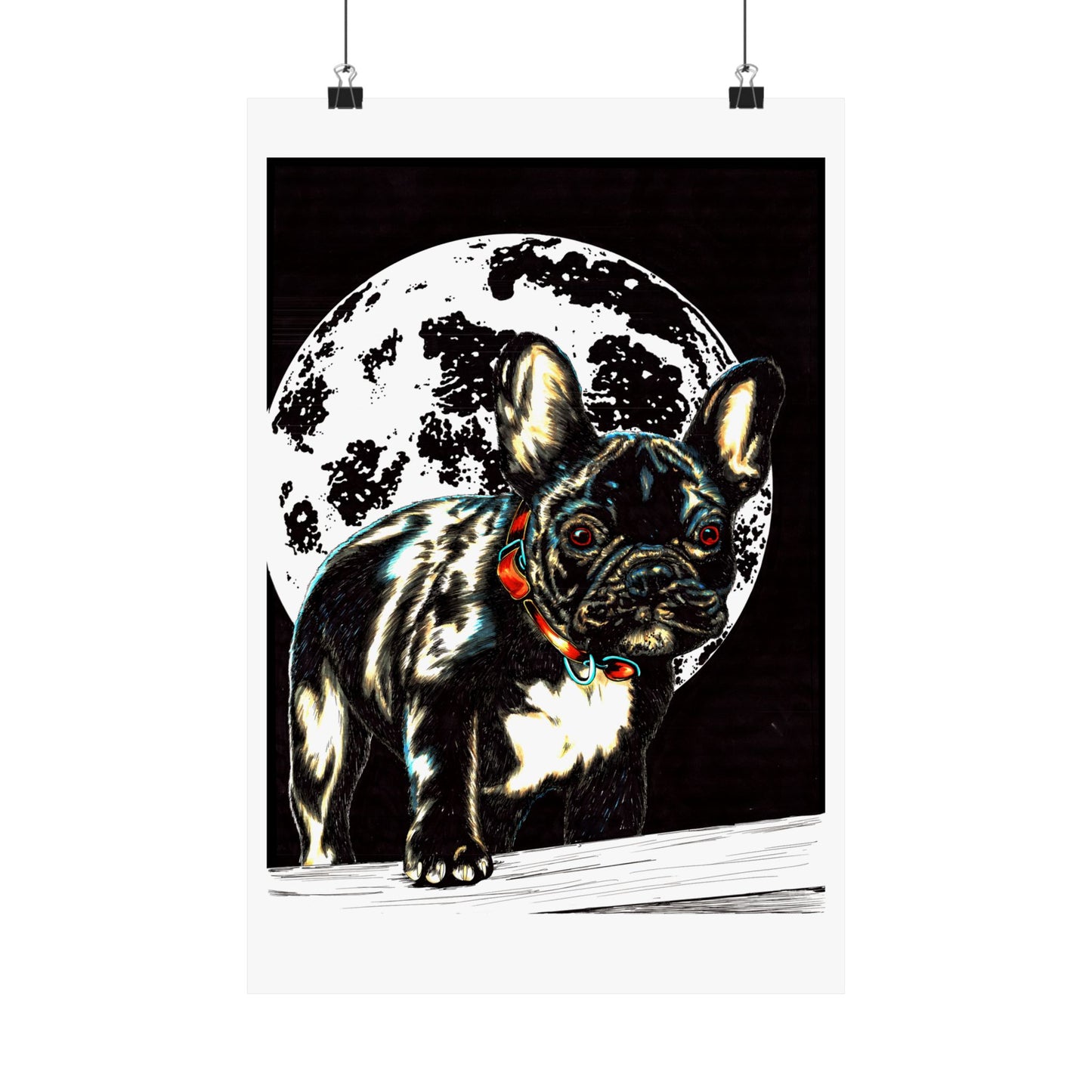 French Bulldog Art Satin Poster Wall Décor for Pet Lovers