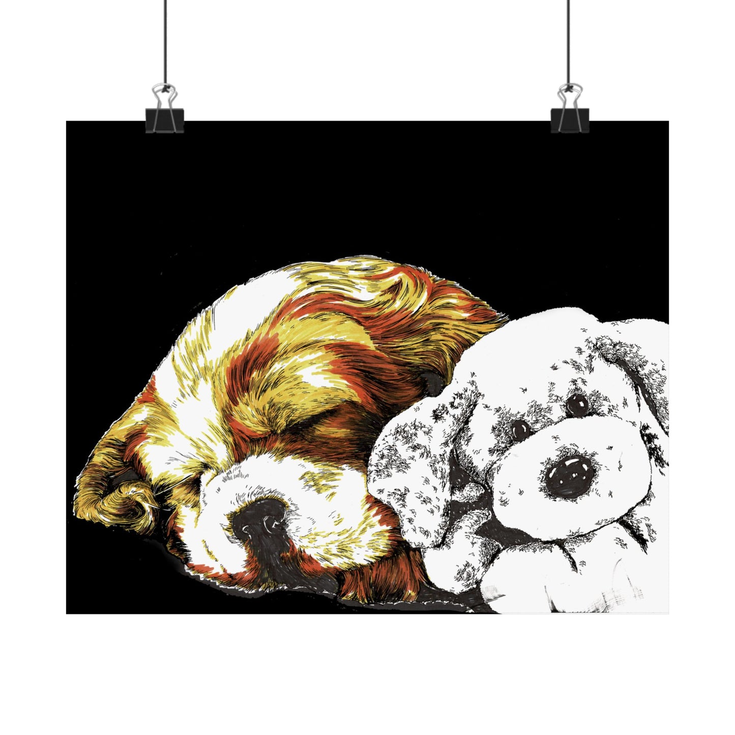 Cocker Spaniel Satin Poster - Heartwarming Dog Design