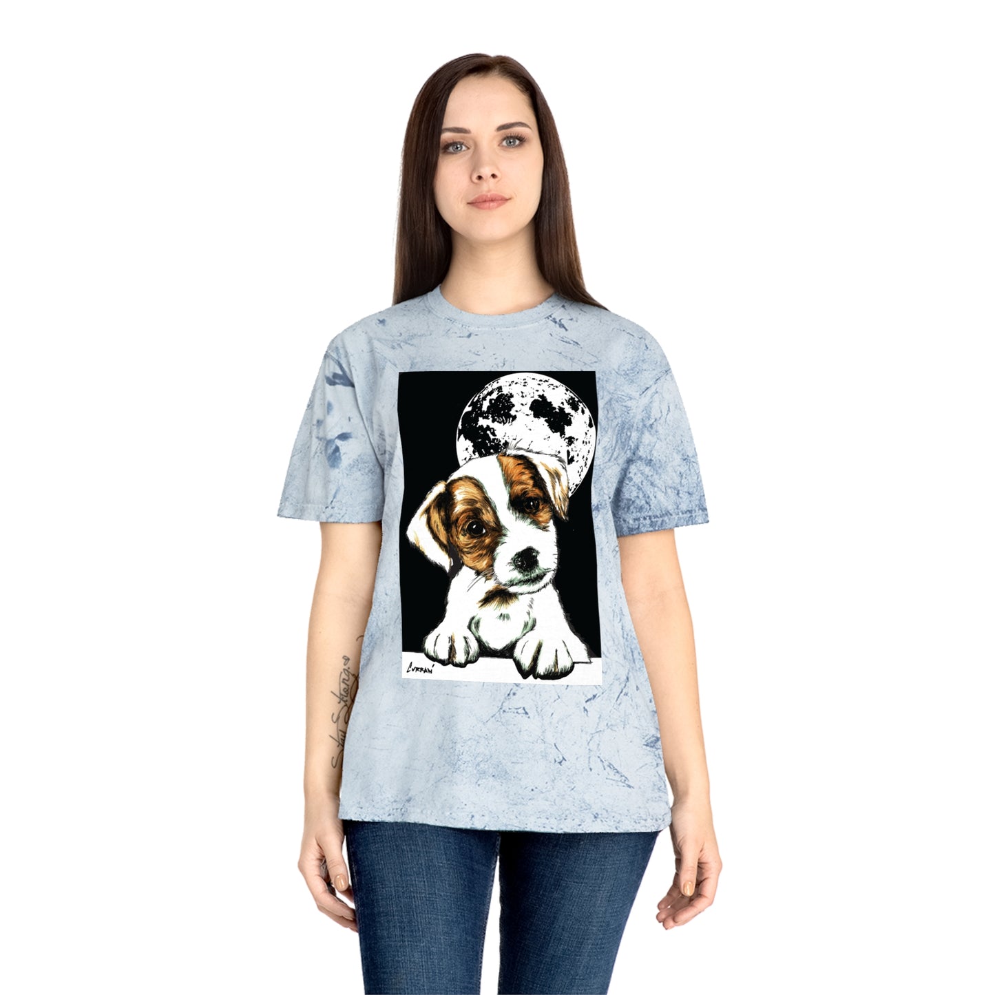 Color Blast Beagle Moon Unisex T Shirt for Pet Lovers