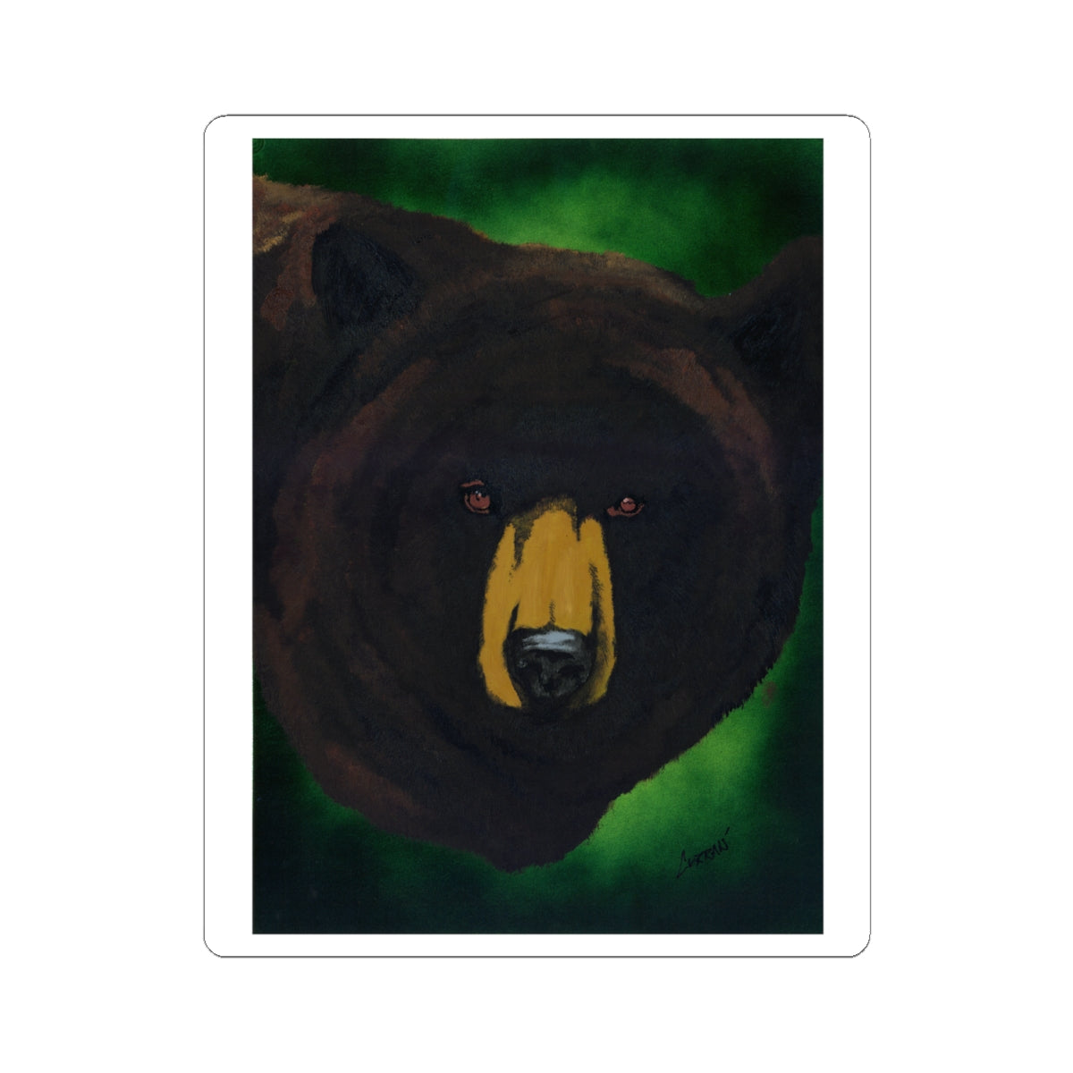 Wild Brown Bear Kiss-Cut Stickers | Nature-Inspired Stickers for Eco Lovers