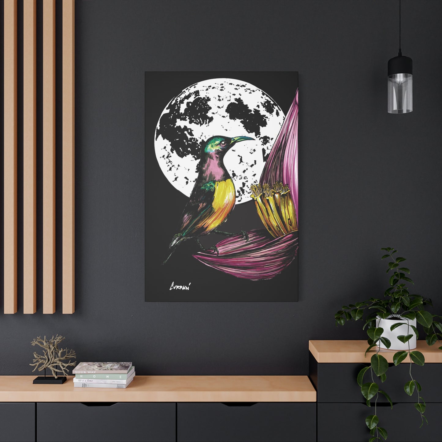Hummingbird Wall Art Print of the Original, hand drawn