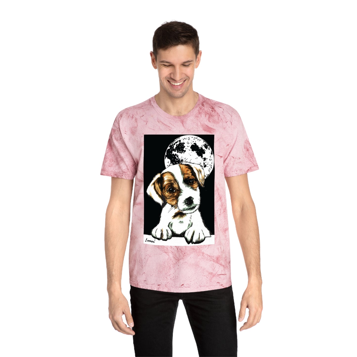 Color Blast Beagle Moon Unisex T Shirt for Pet Lovers