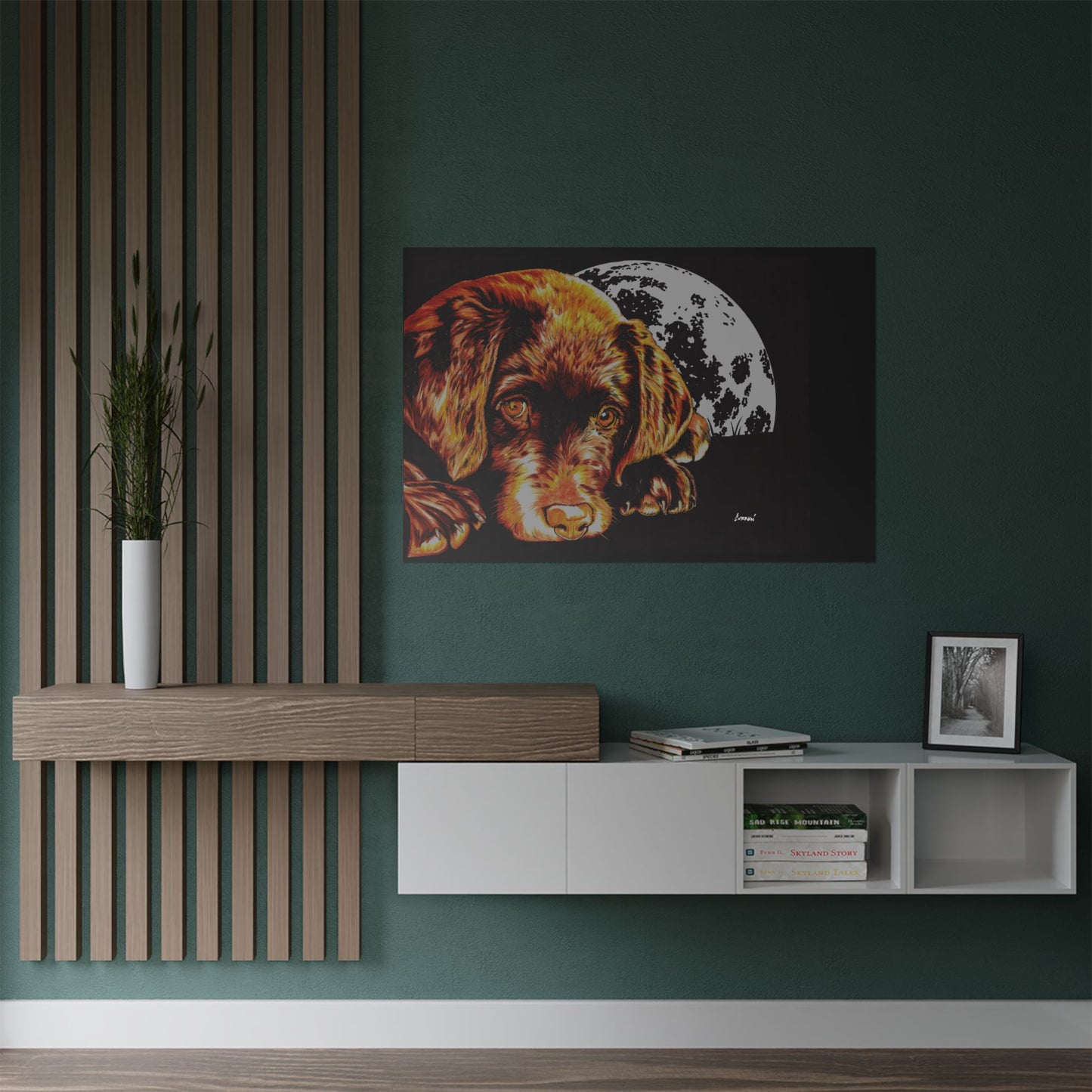 Chocolate Lab Puppy Adorable Dog Satin Poster