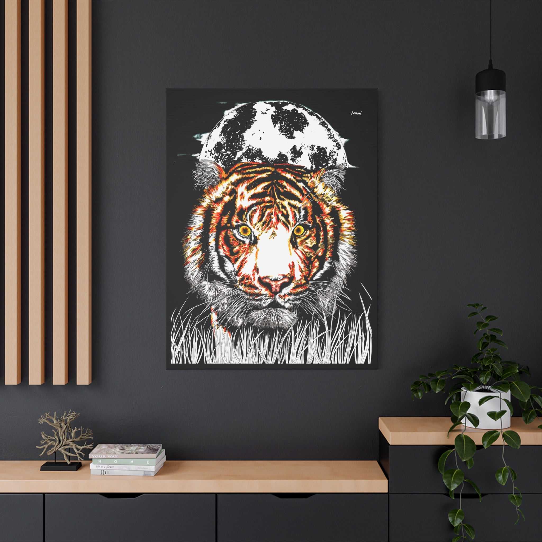 Tiger Wall Art Print of the Original, hand drawn wall art
