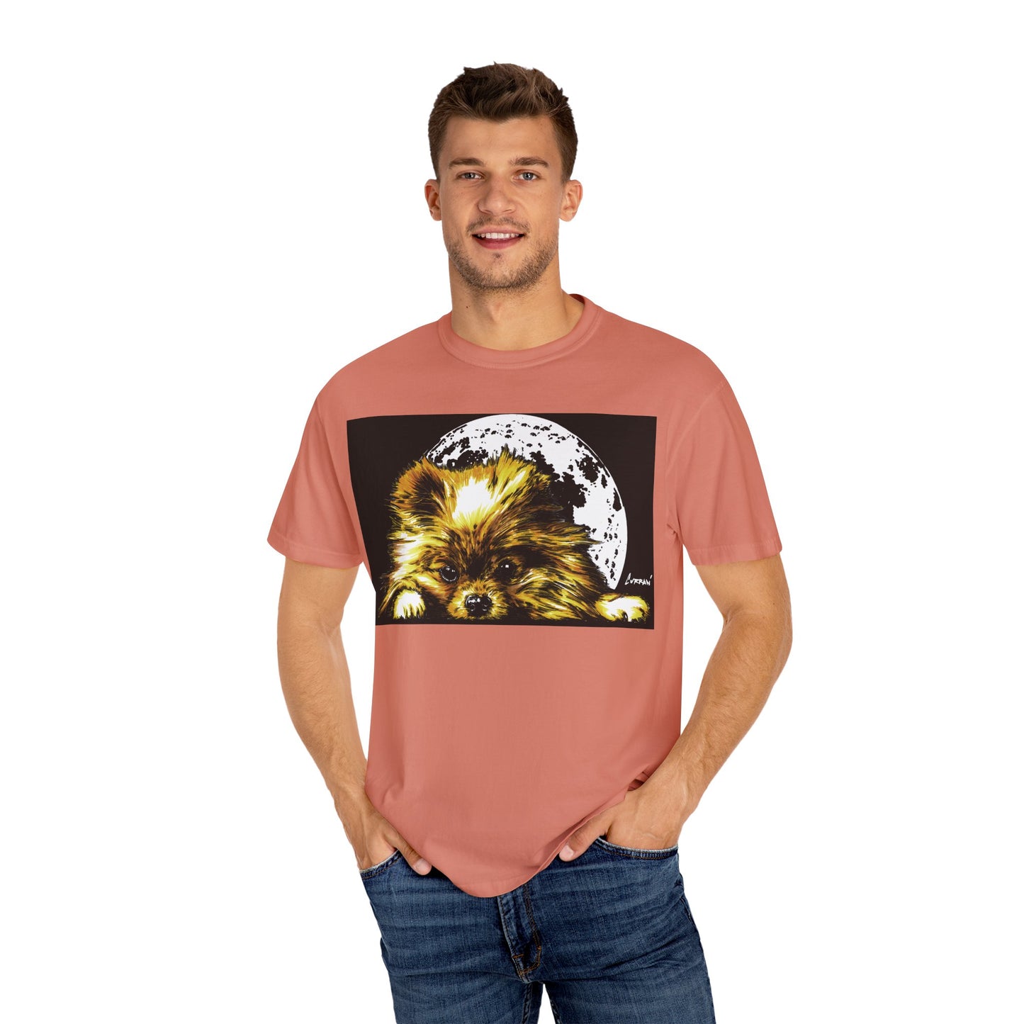 Pomeranian Unisex T-shirt - Hand Painted Art Design