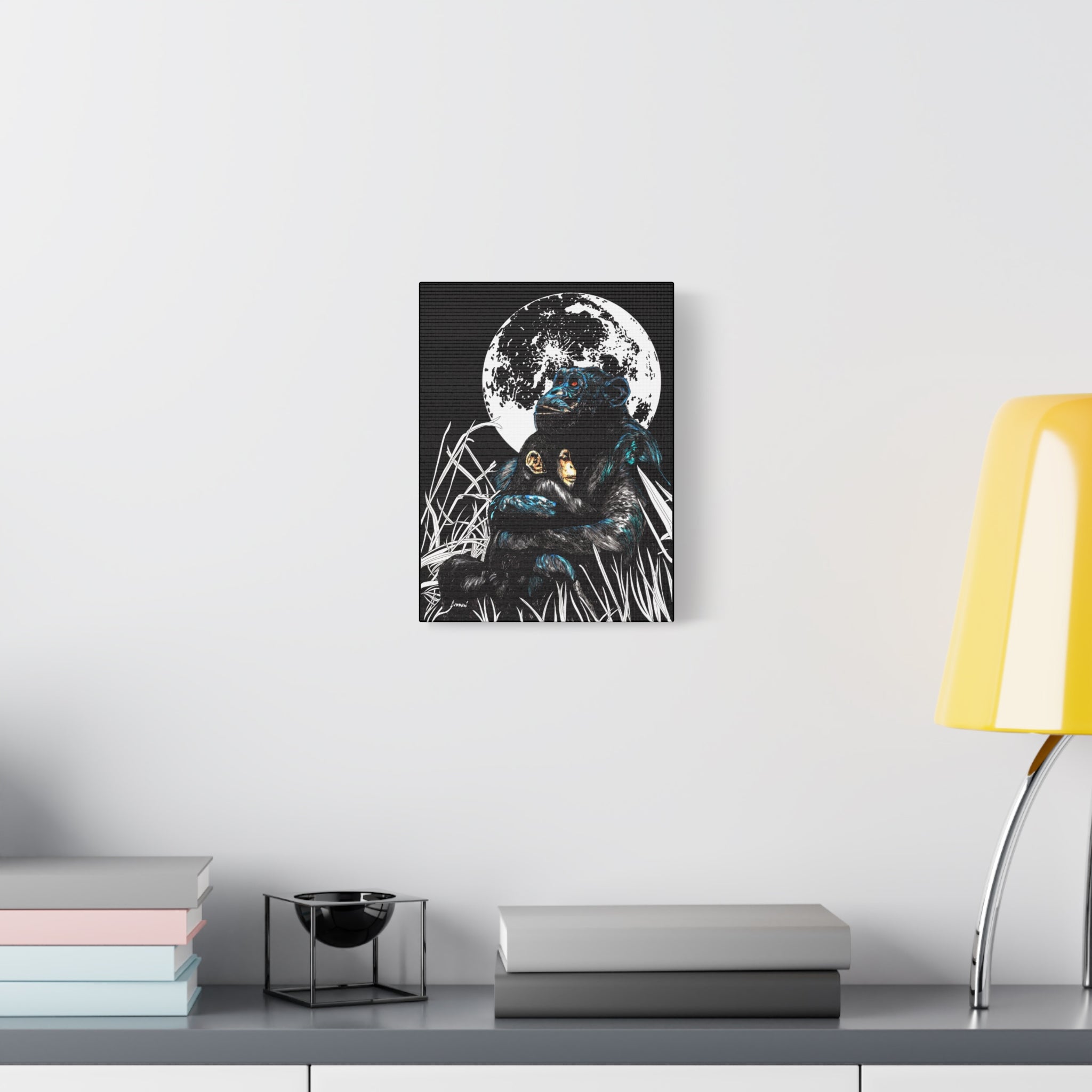 Gorilla Wall Art, Gorilla Print, Hand-Drawn Gorilla, Wildlife Art,