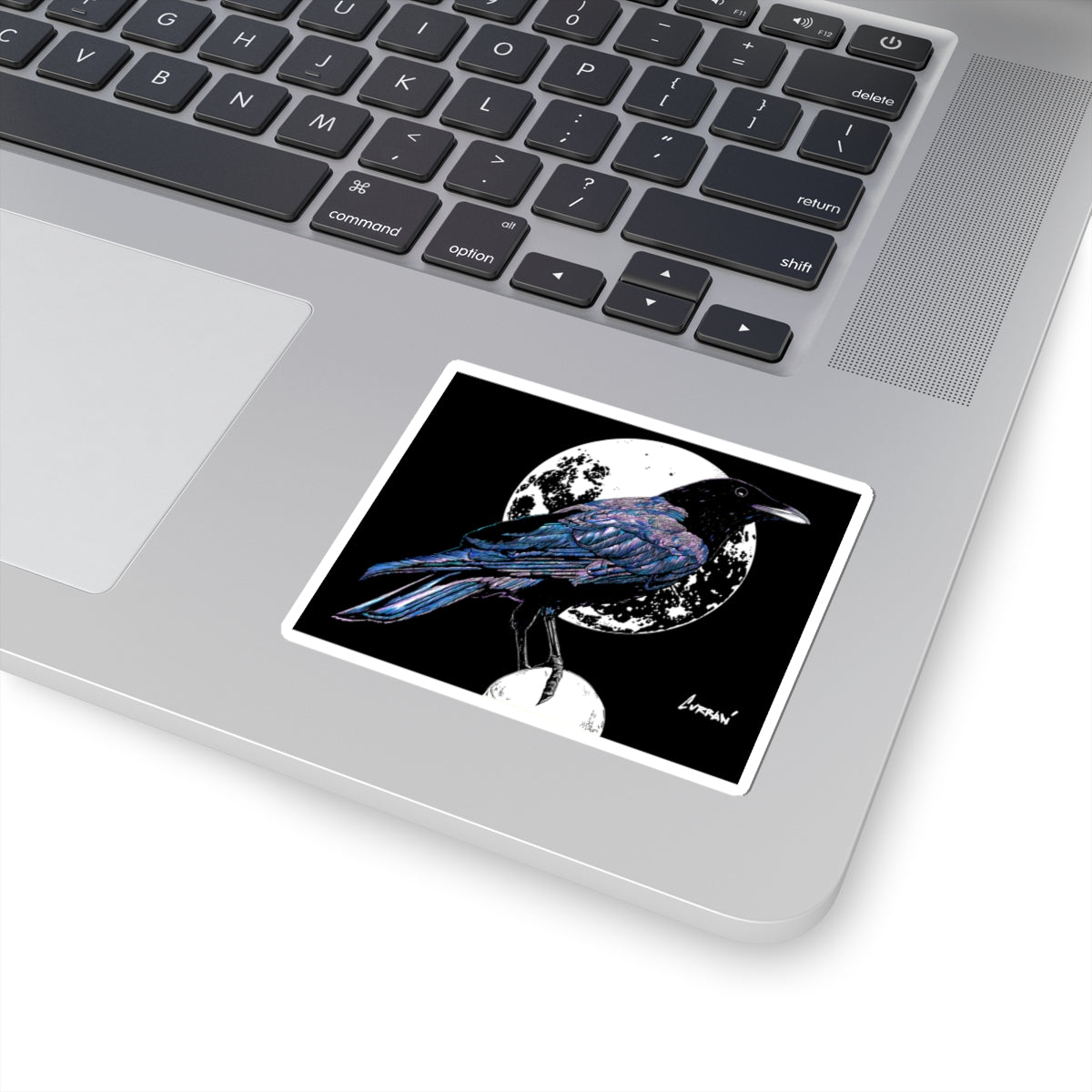 Mystical Crow Kiss-Cut Stickers | Dark Aesthetic Décor for Nature Lovers