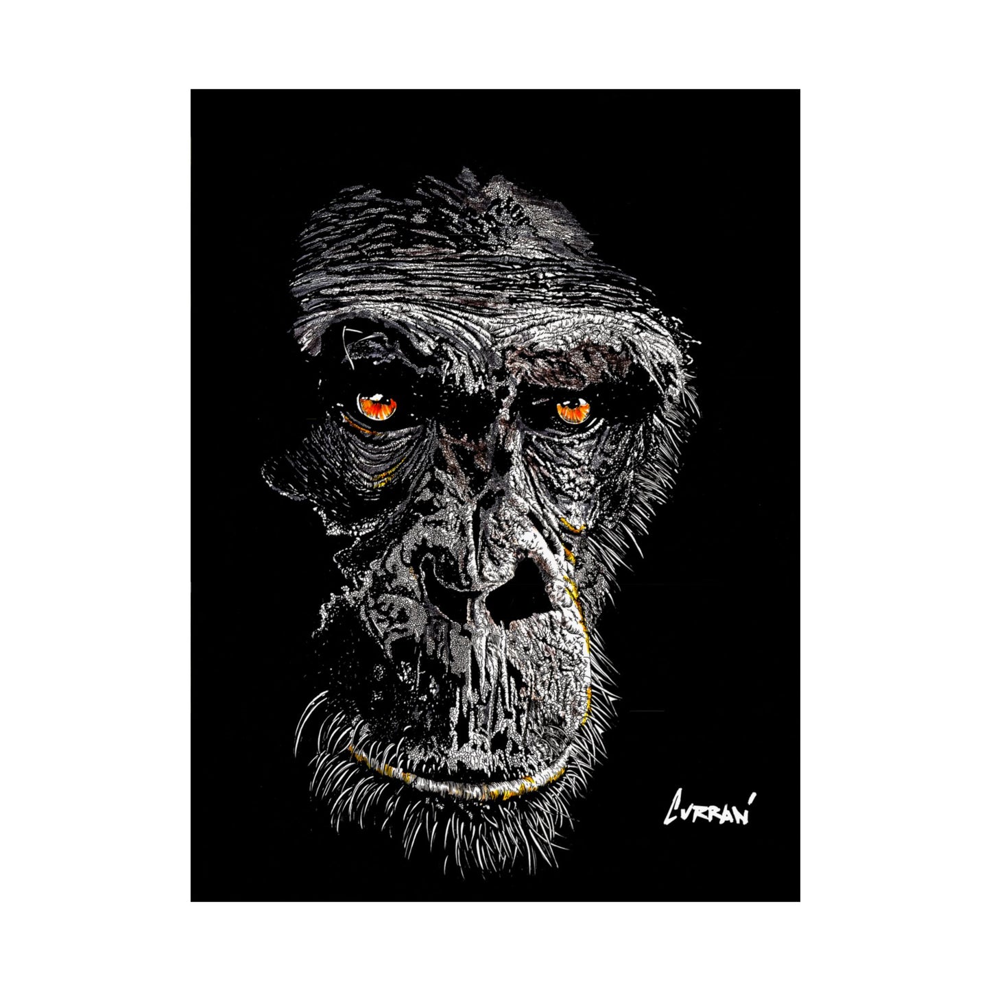 Gorilla Art Satin Poster - 300gsm | Bold Animal Wall Décor