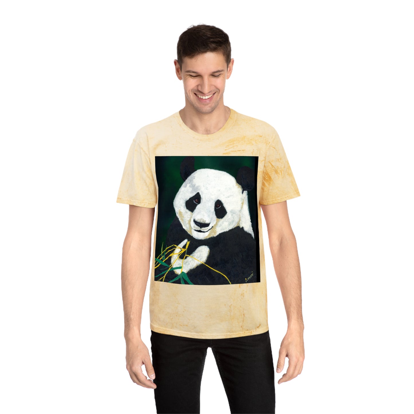 Cute Panda Unisex Color Blast T Shirt Nature Inspired Design