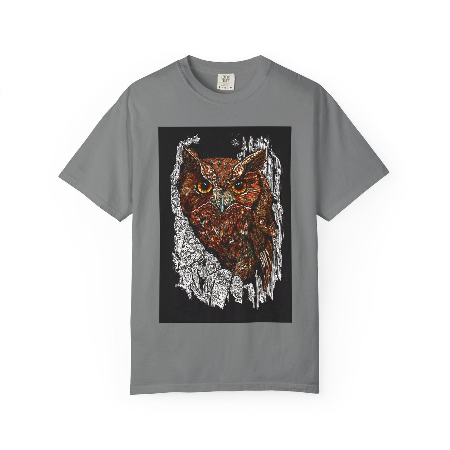 Artistic Owl Unisex Garment-Dyed T-Shirt