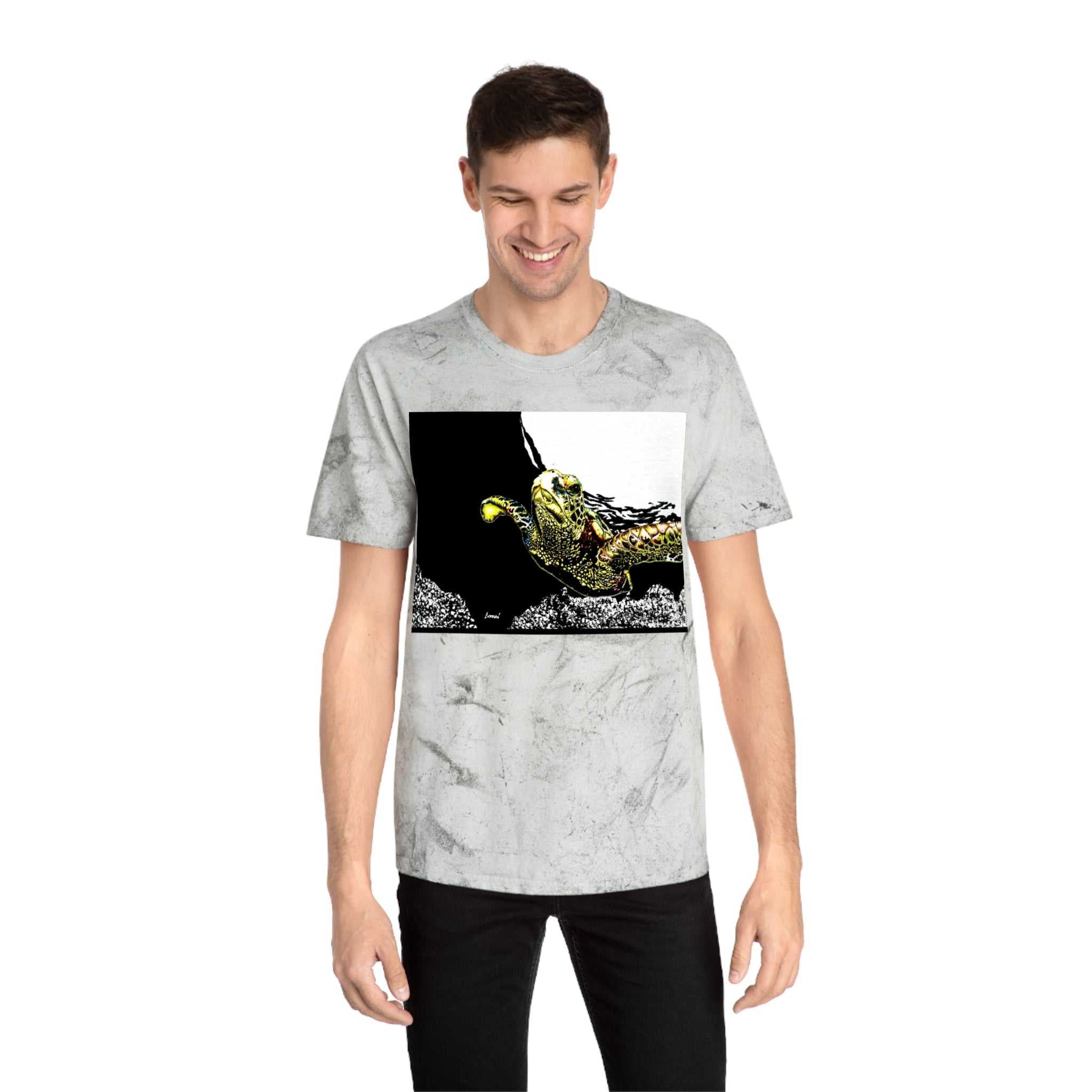 Ocean Vibes Unisex T Shirt with Hand Drawn Sea Turtle Art
