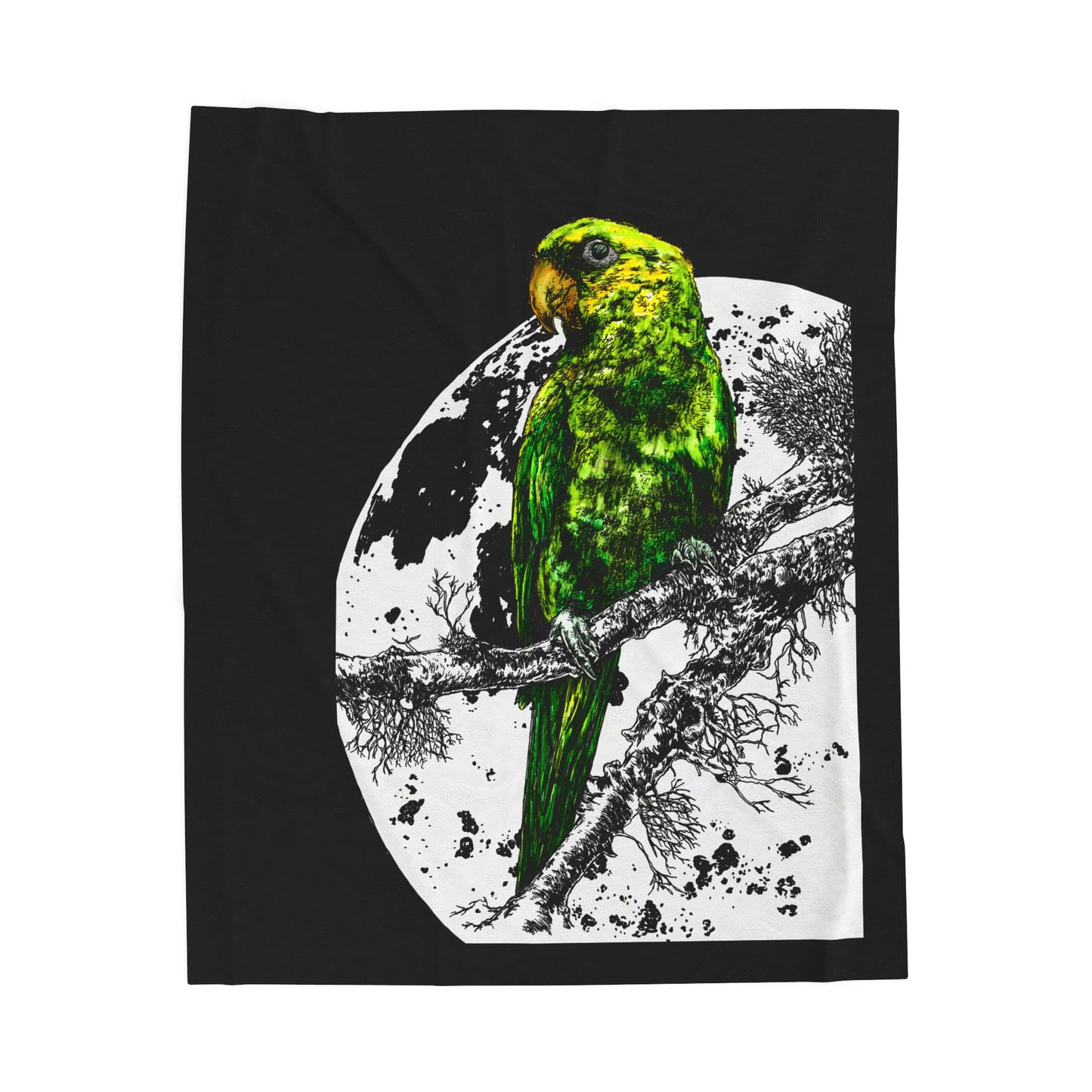 Colorful Parrot Velvet Plush Blanket Tropical Vibes for Home