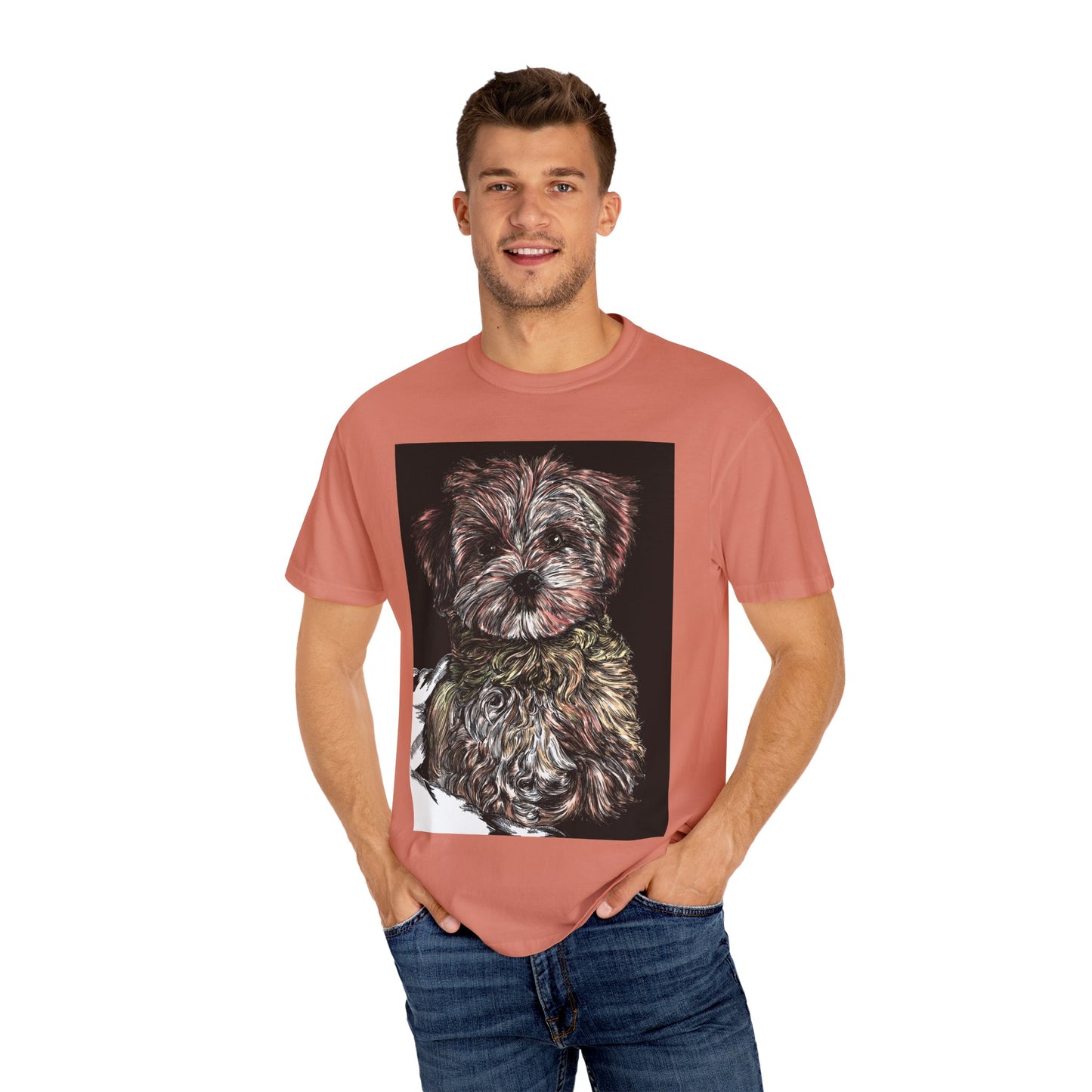 Puppy Art Unisex Garment-Dyed T-Shirt – Original Hand-Drawn