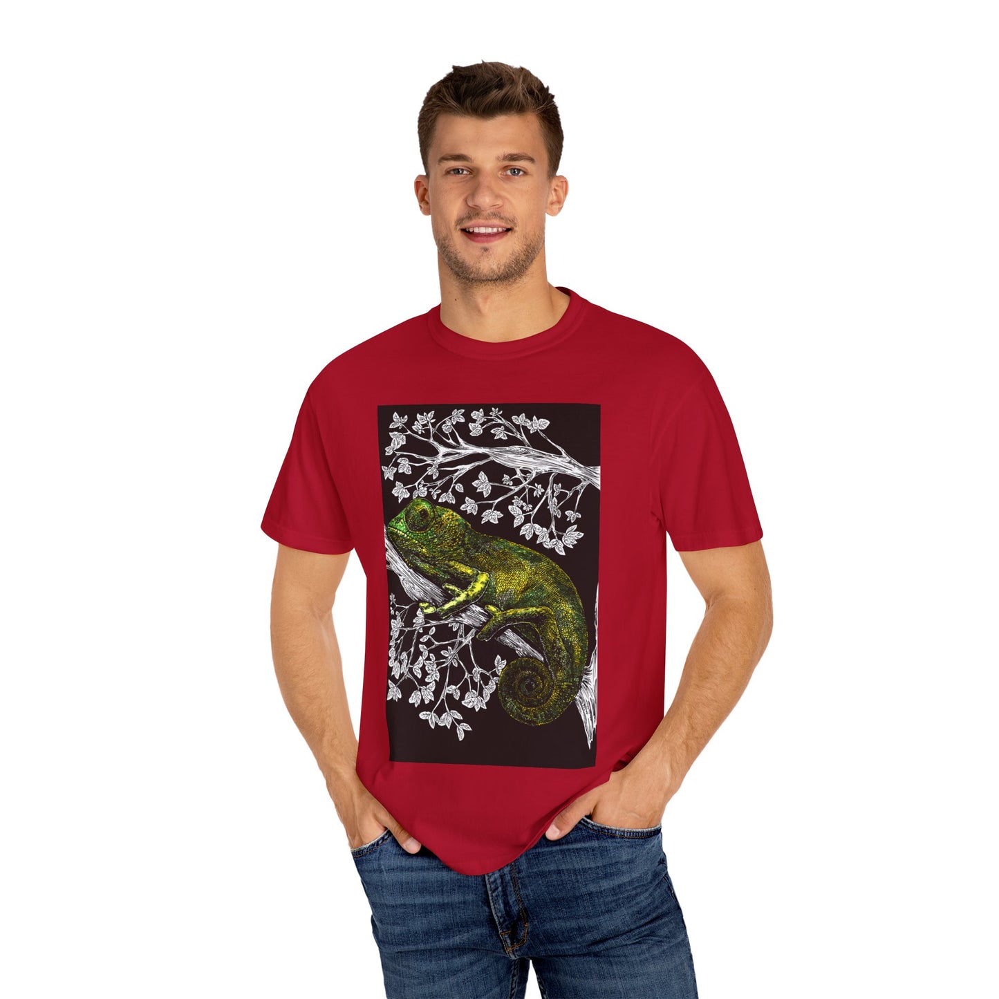 Chameleon Art Unisex Garment-Dyed T-Shirt - Nature Lover's