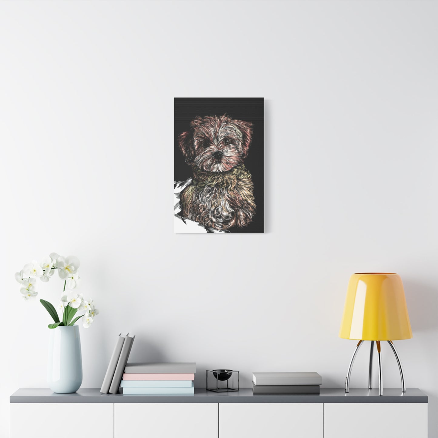 Hand Drawn Dog Portrait Canvas