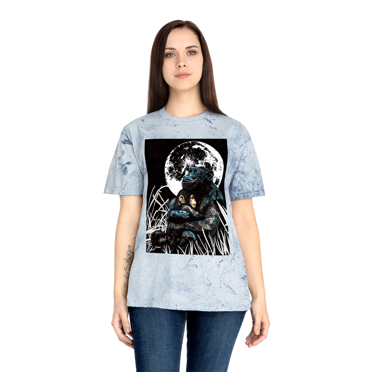 Gorilla and Child T Shirt Original Hand-Drawn Art