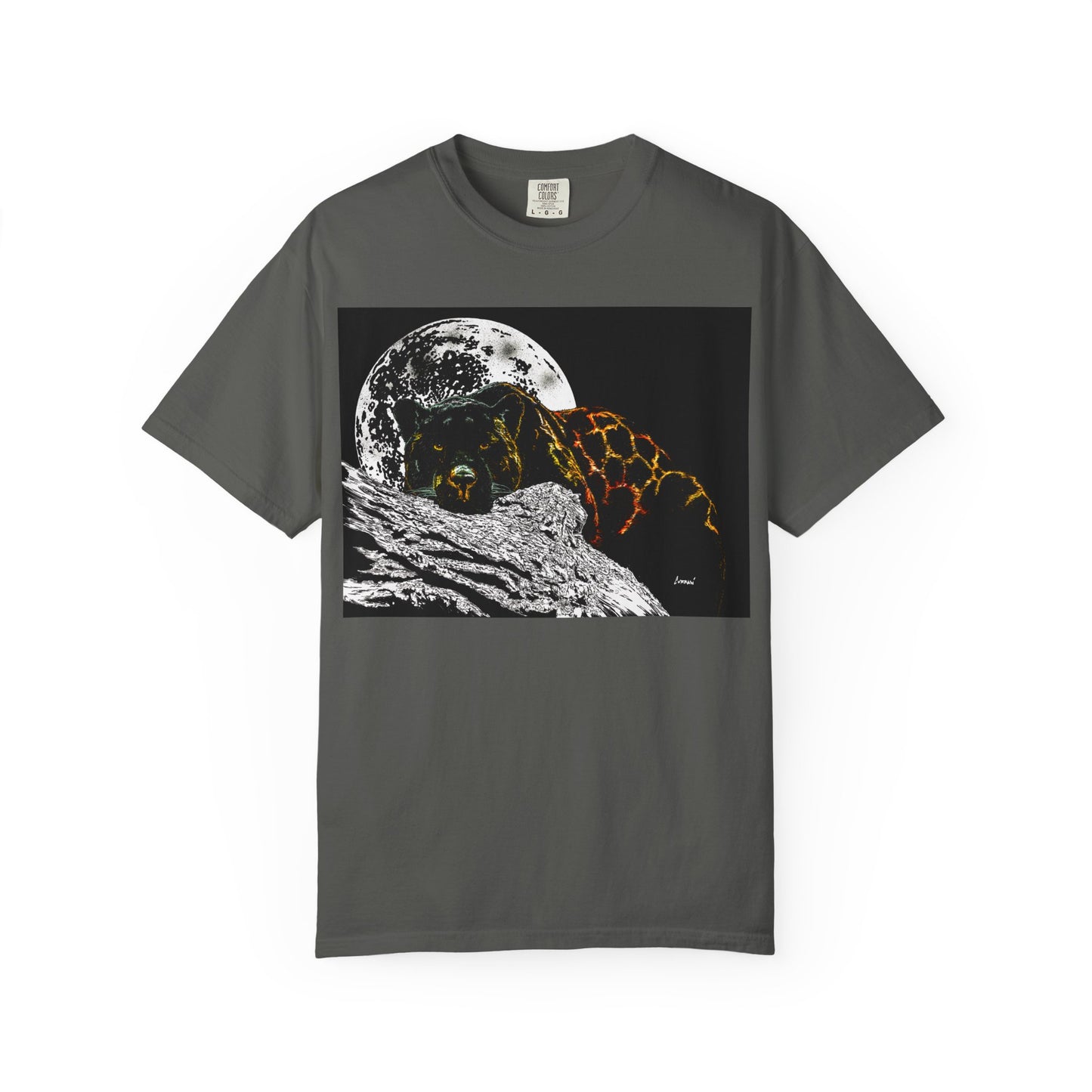 Moonlit Panther Unisex T-Shirt - Garment-Dyed Animal Tee