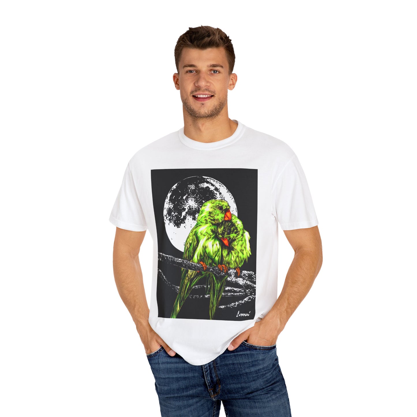 Parrots in the Moonlight Unisex T-shirt