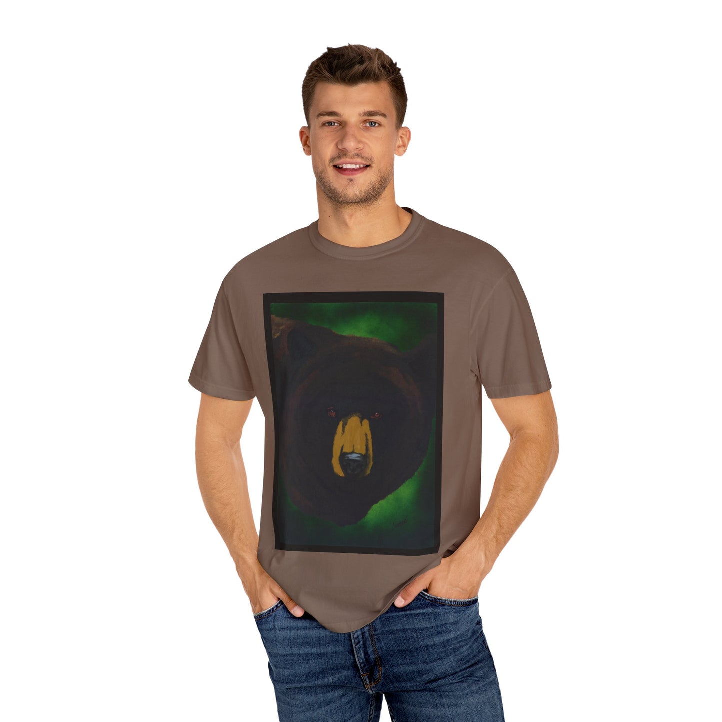 Brown Bear Unisex Garment-Dyed T-Shirt - Nature Apparel