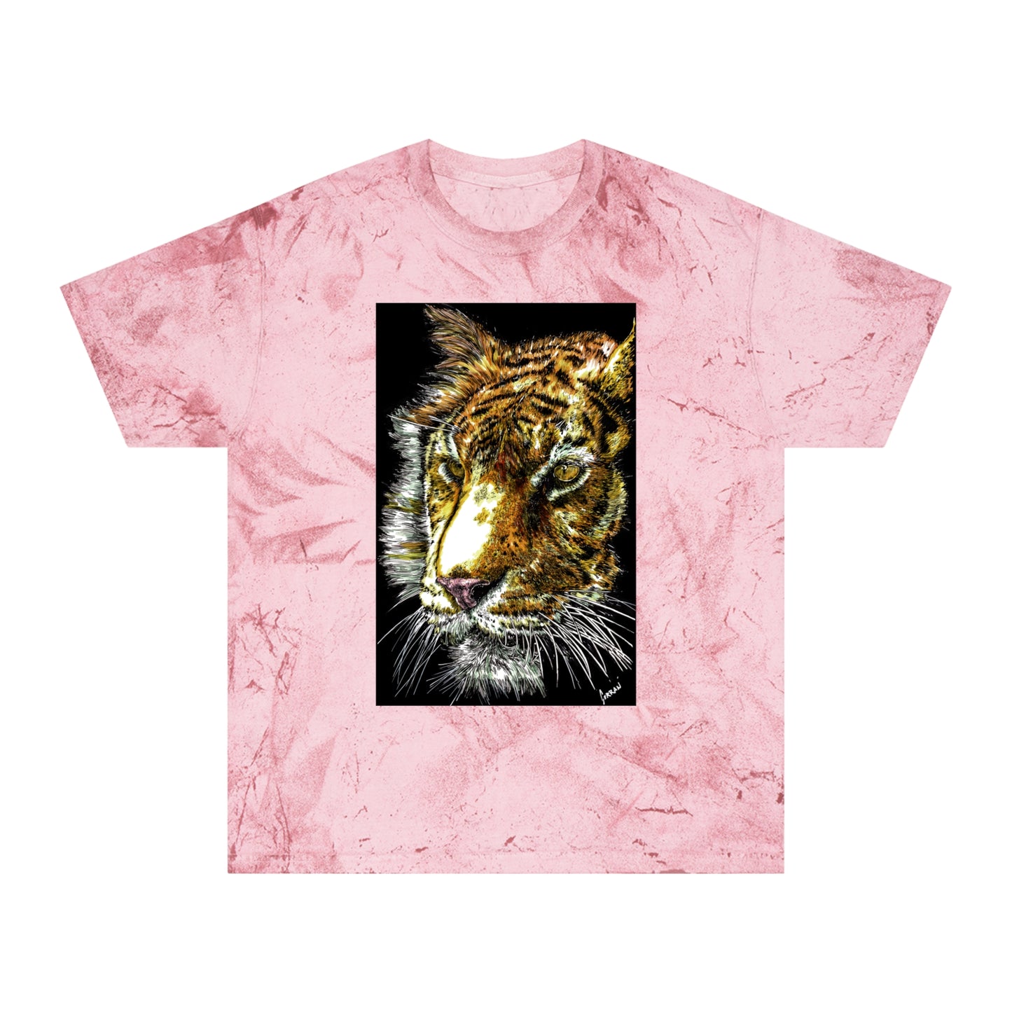 Unisex Color Blast Tiger T Shirt Bold Wildlife Art