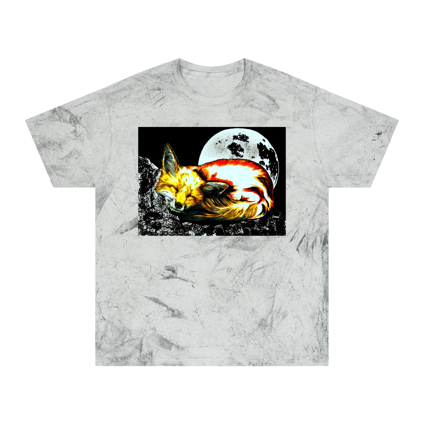 Red Fox Unisex T Shirt with Color Blast Design