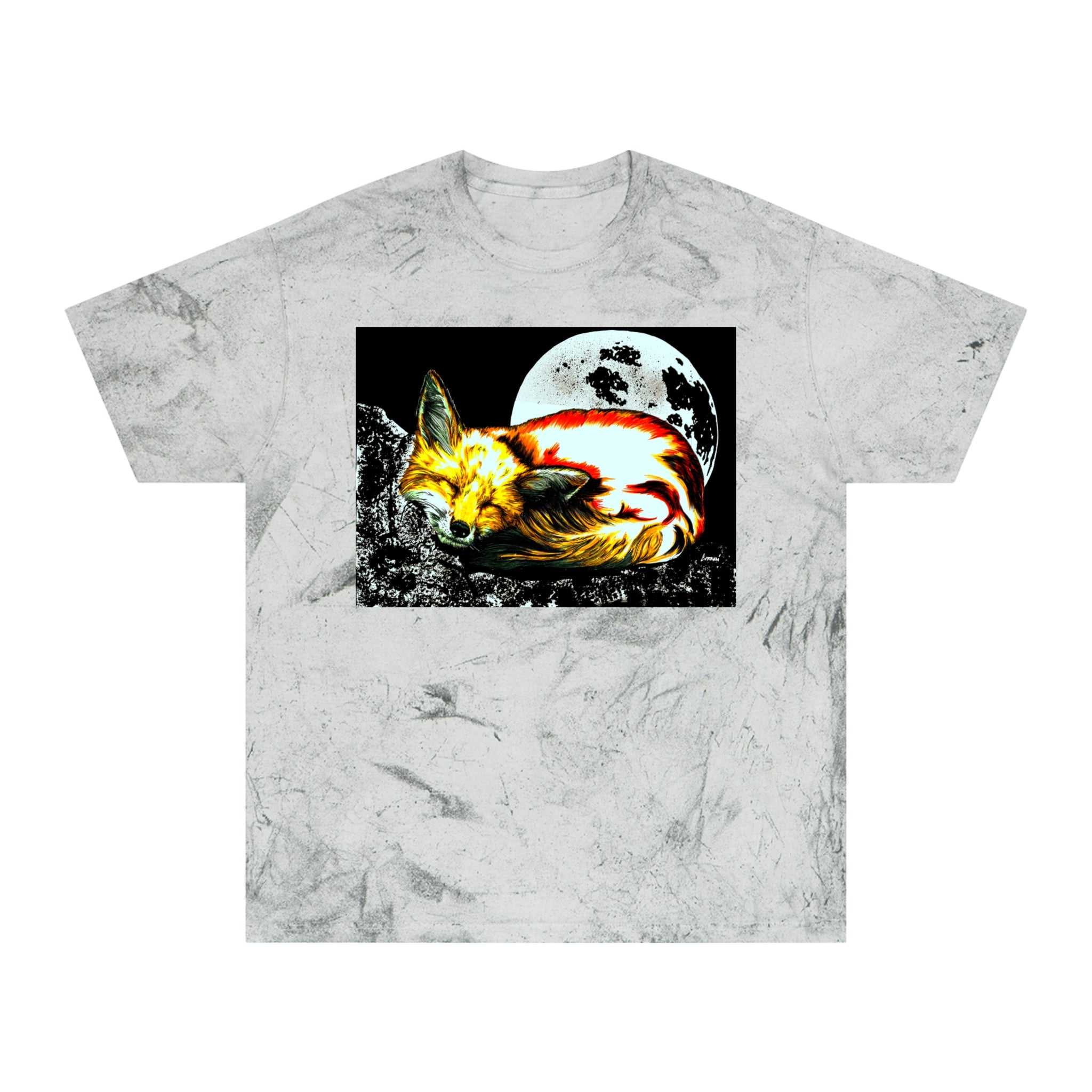 Red Fox Unisex T Shirt with Color Blast Design