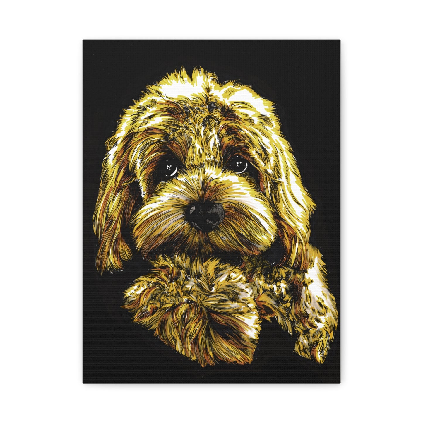 Goldendoodle Print, Hand-Drawn Original Dog Art,