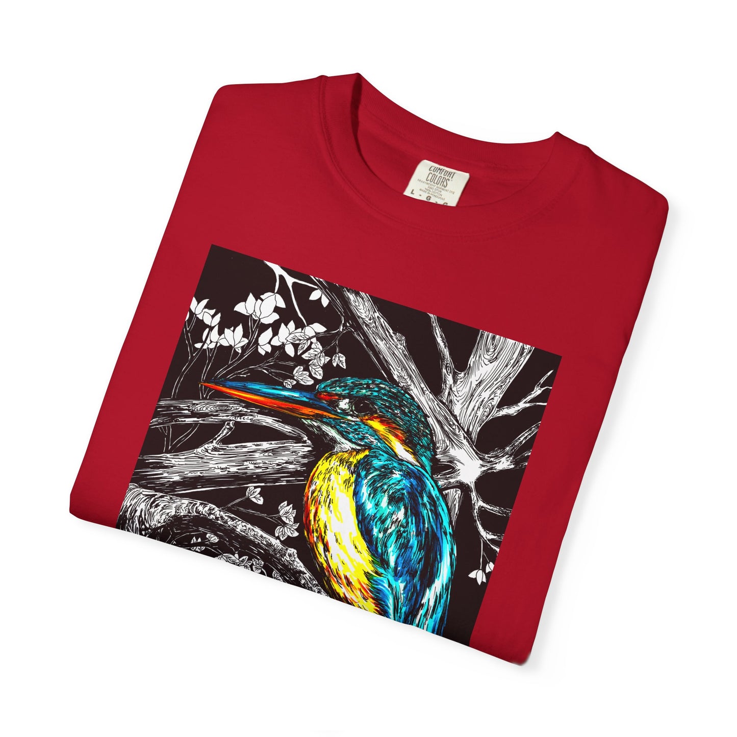 Vibrant Kingfisher Graphic Unisex T-Shirt - Nature Lover's Tee